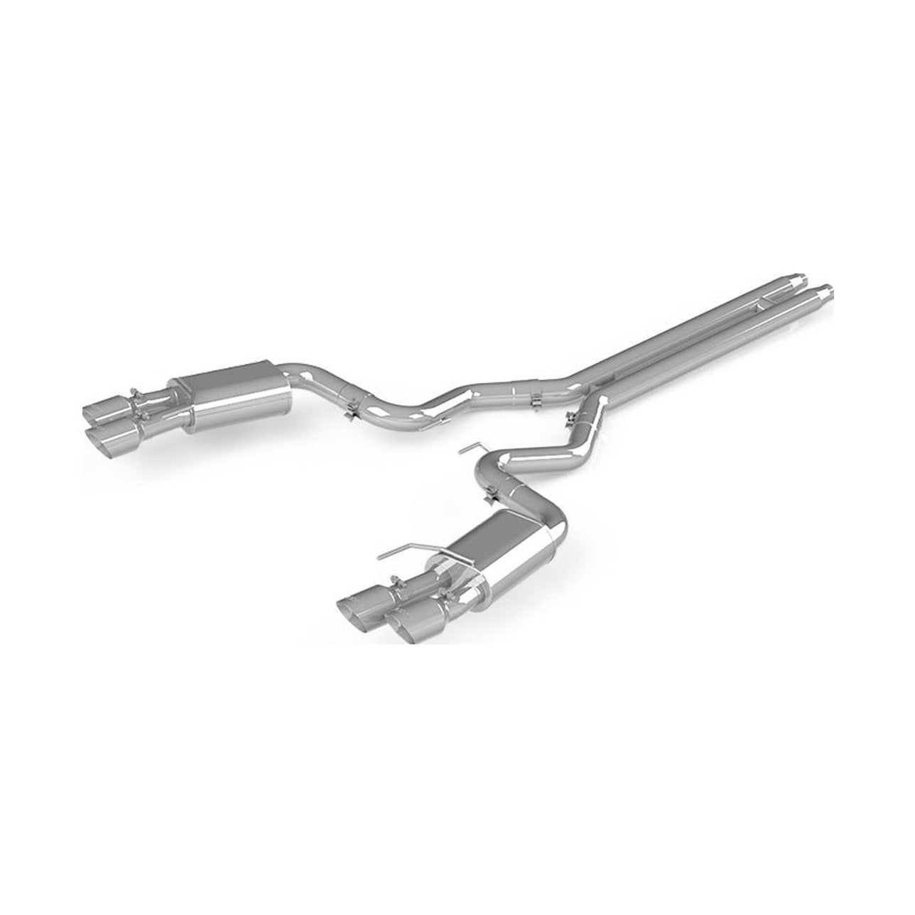 MBRP MBRP 18-19 Ford Mustang GT 5.0 3in Dual Split Rear Cat Back w/ Quad 4.0in Dual Wall Tips- T304