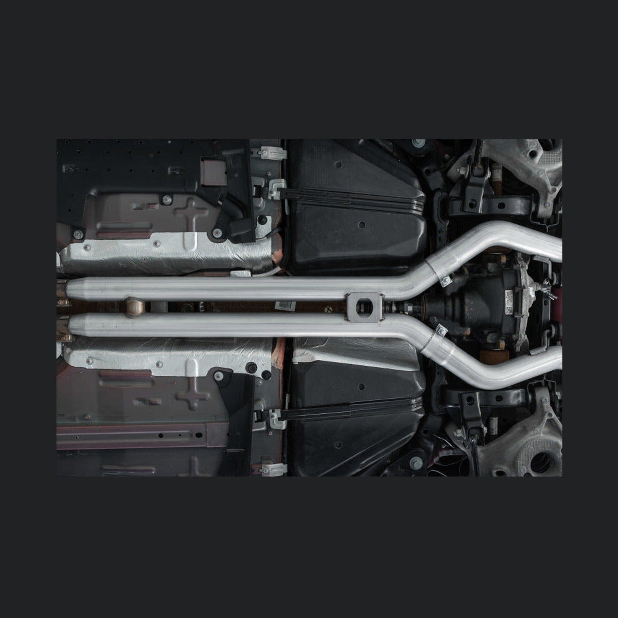 MBRP MBRP 18-19 Ford Mustang GT 5.0 3in Dual Split Rear AL Cat Back w/ Quad 4.0in Dual Wall Tips, installed