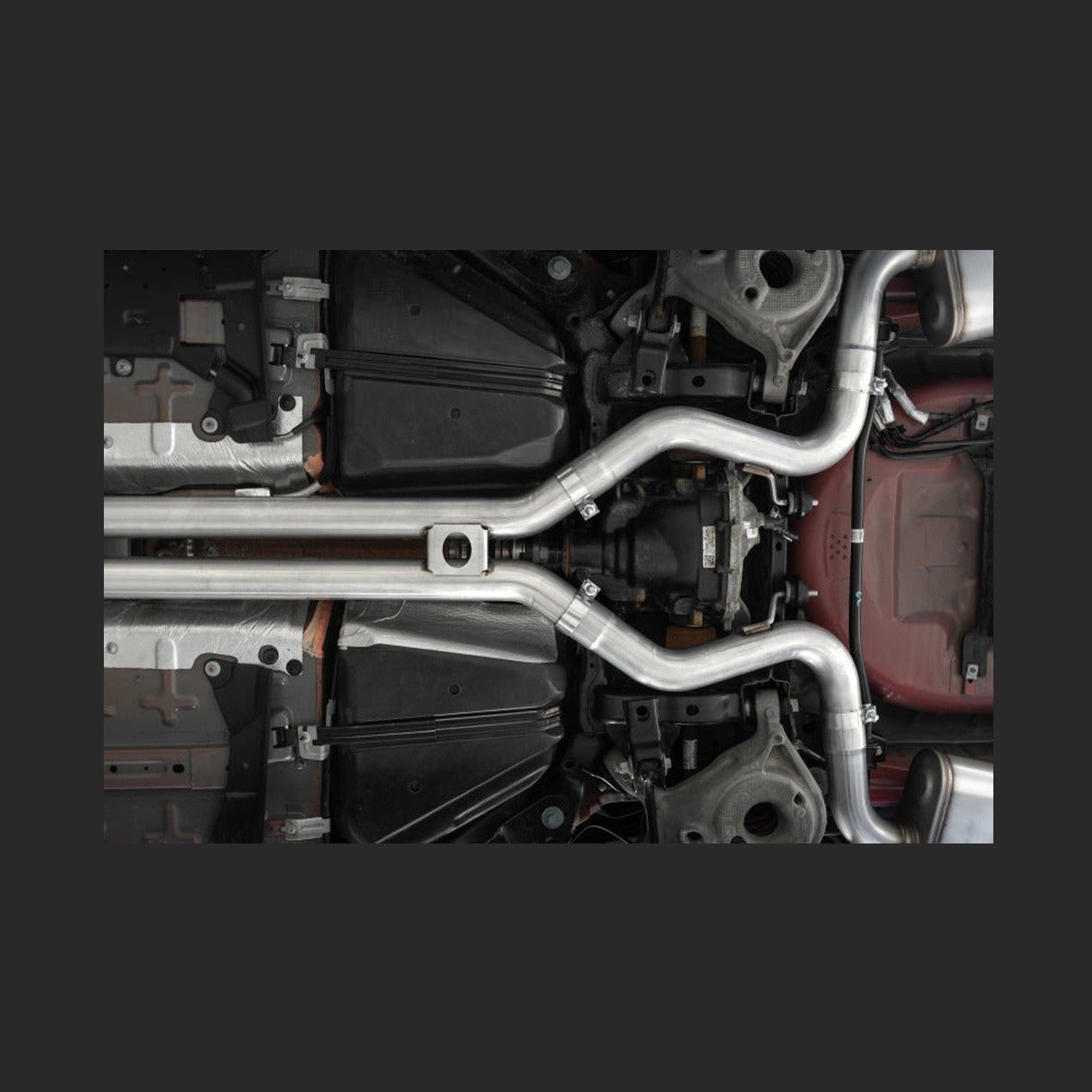 MBRP MBRP 18-20 Ford Mustang GT 5.0 w/ Quad Tip Active Exhaust Cat Back Split Rear T304 w/ Carb Fib Tips, installed