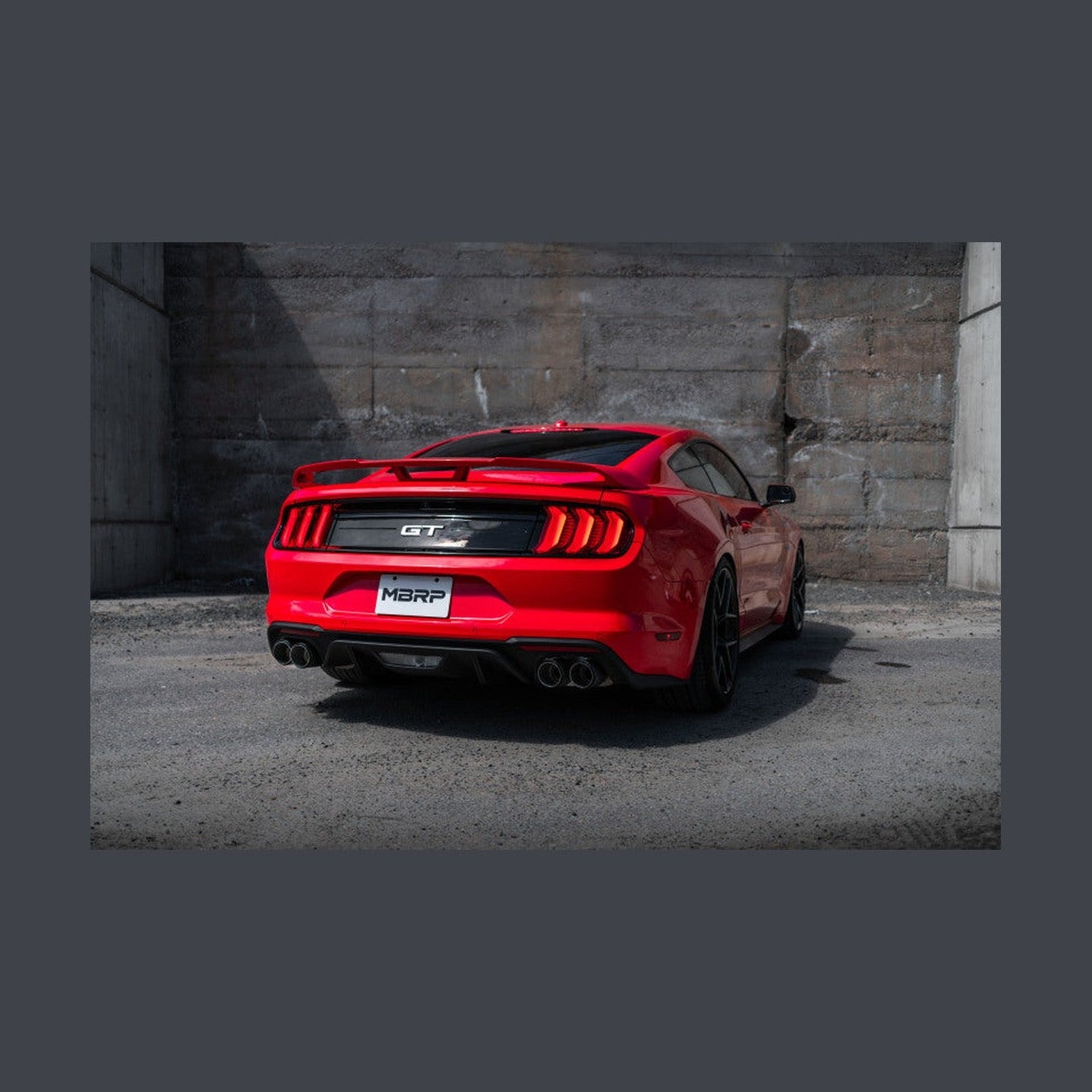 MBRP MBRP 18-20 Ford Mustang GT 5.0 w/ Quad Tip Active Exhaust Cat Back Split Rear T304 w/ Carb Fib Tips, installed