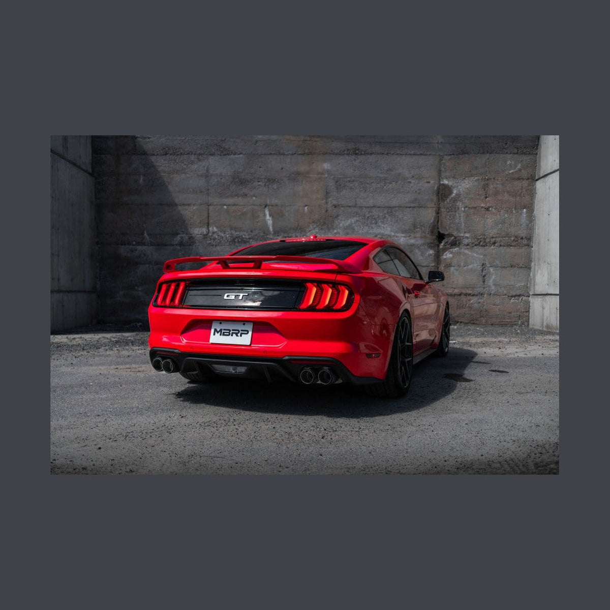MBRP MBRP 18-20 Ford Mustang GT 5.0 w/ Quad Tip Active Exhaust Cat Back Split Rear T304 w/ Carb Fib Tips, installed