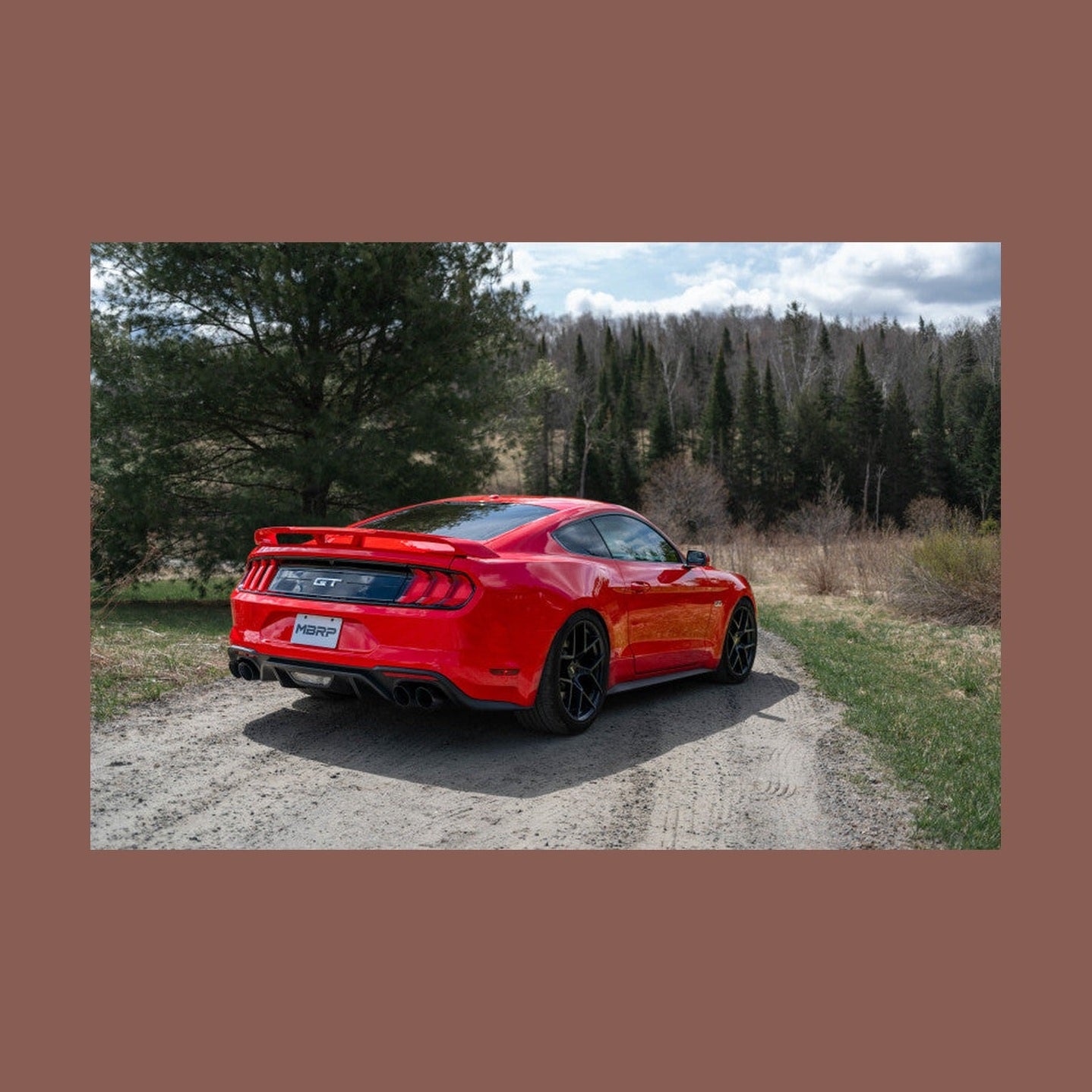 MBRP MBRP 18-20 Ford Mustang GT 2.5in T304 Non Active Dual Axle Back Exhaust System - 4in Dual Wall Tips, installed