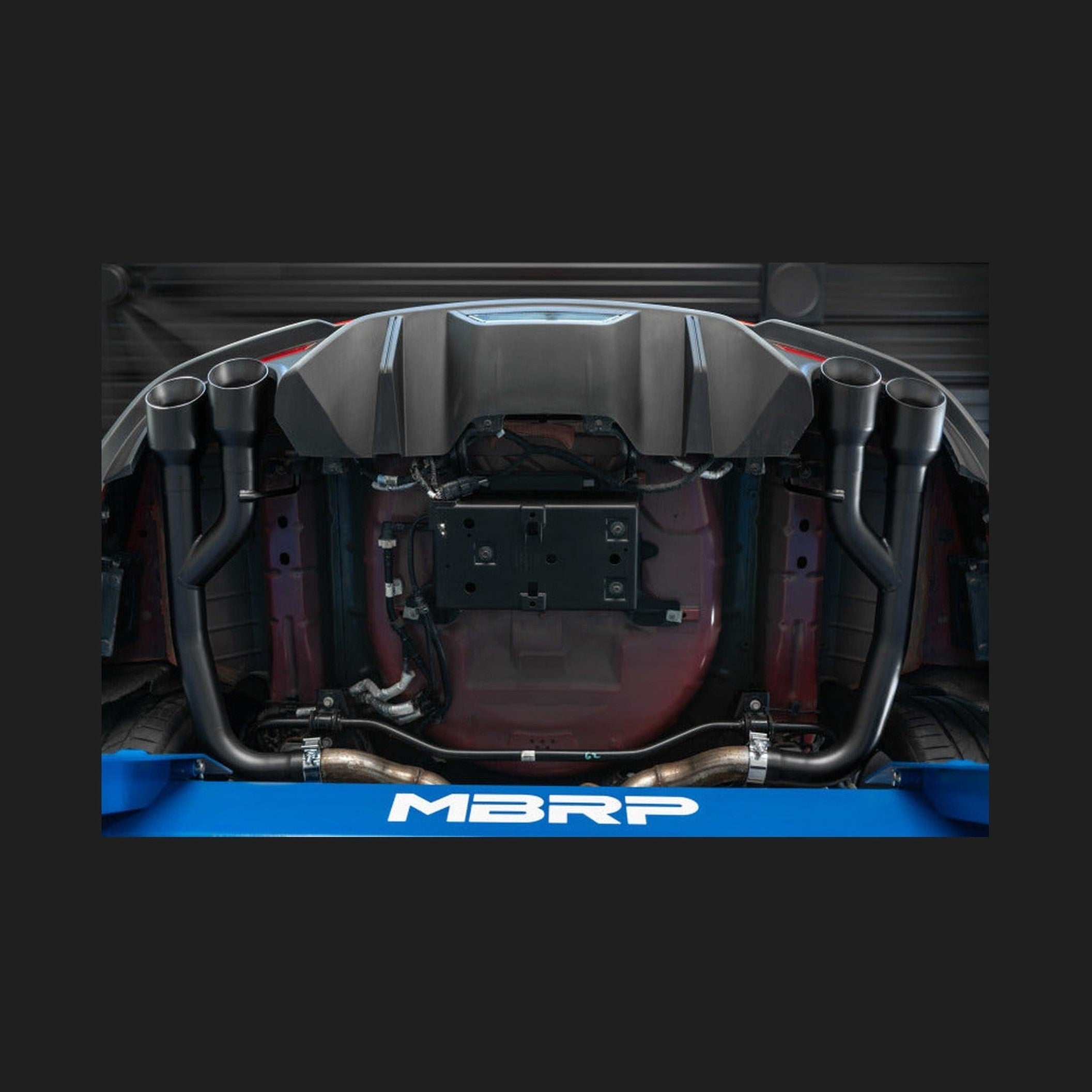 MBRP MBRP 18-20 Ford Mustang GT 2.5in T304 Non Active Dual Axle Back Exhaust System - 4in Dual Wall Tips