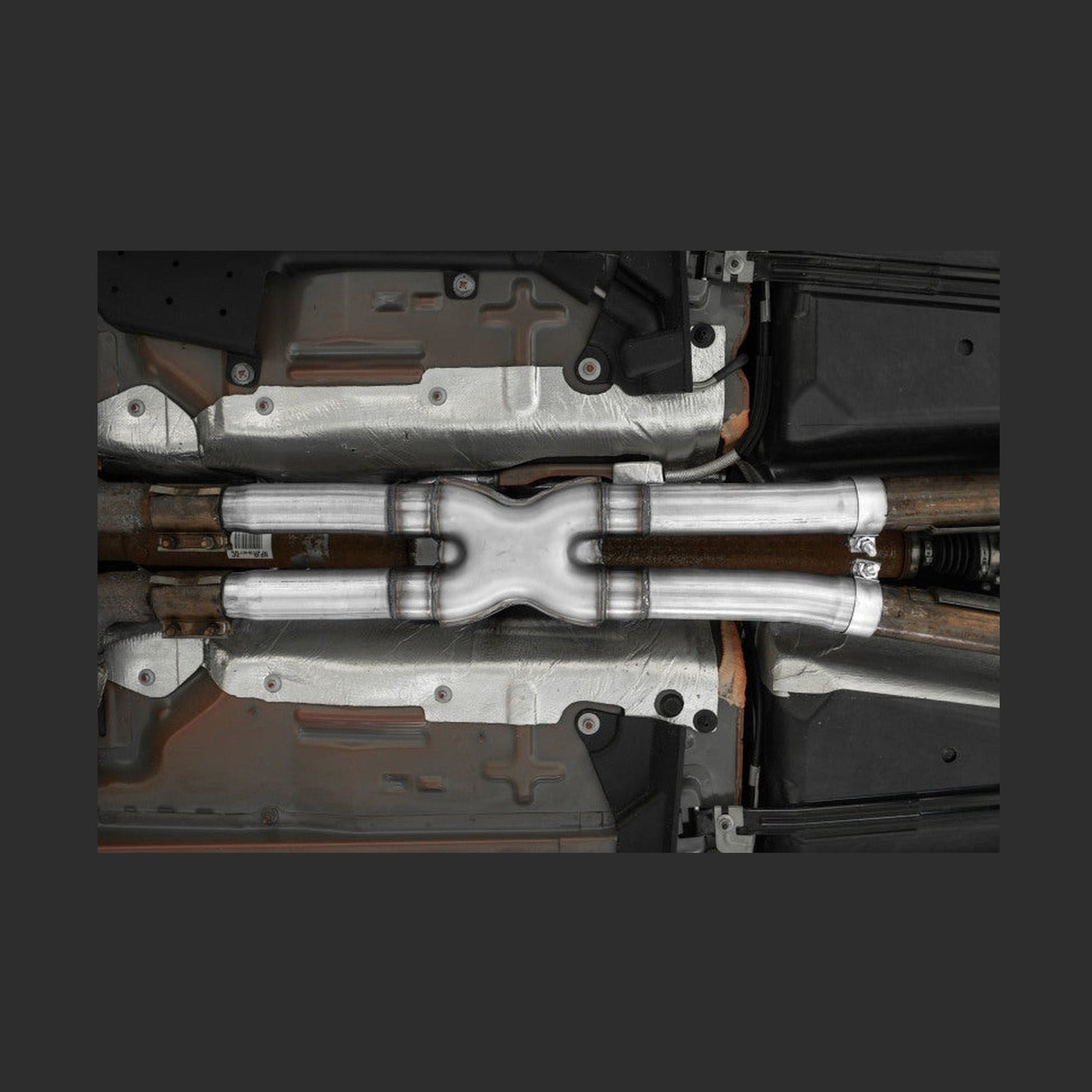 MBRP MBRP 15-19 Ford Mustang GT 2.5in Resonator Delete X-Pipe - AL, installed