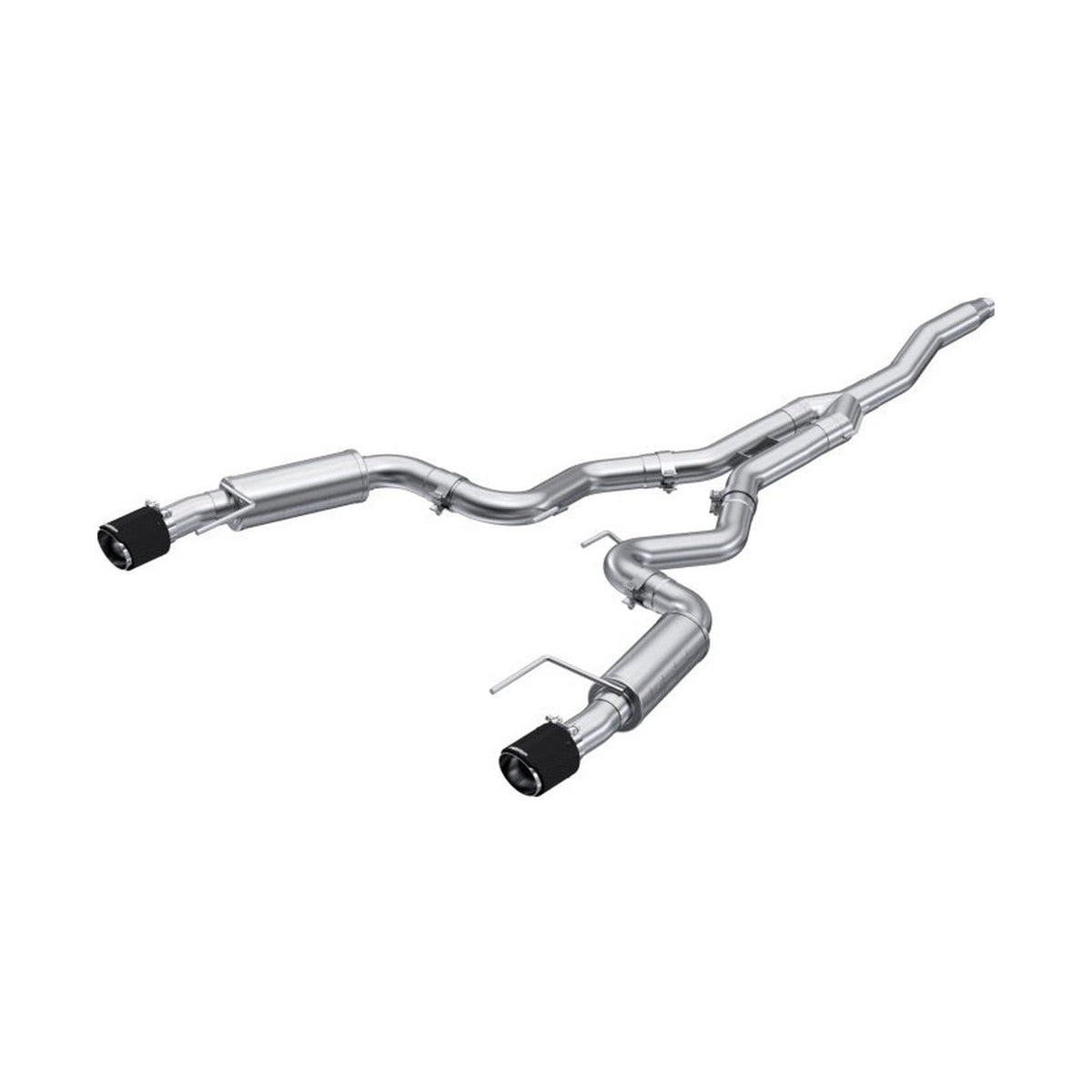 MBRP MBRP 19-22 Ford Mustang 2.3 EcoBoost 3in Cat-Back Dual Split Rear w/4.5in Carbon Fiber Tips (Race)