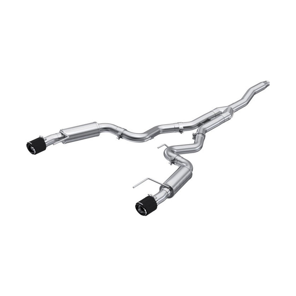 MBRP MBRP 19-22 Ford Mustang 2.3 EcoBoost 3in Cat-Back Dual Split Rear w/4.5in Carbon Fiber Tips (Race)