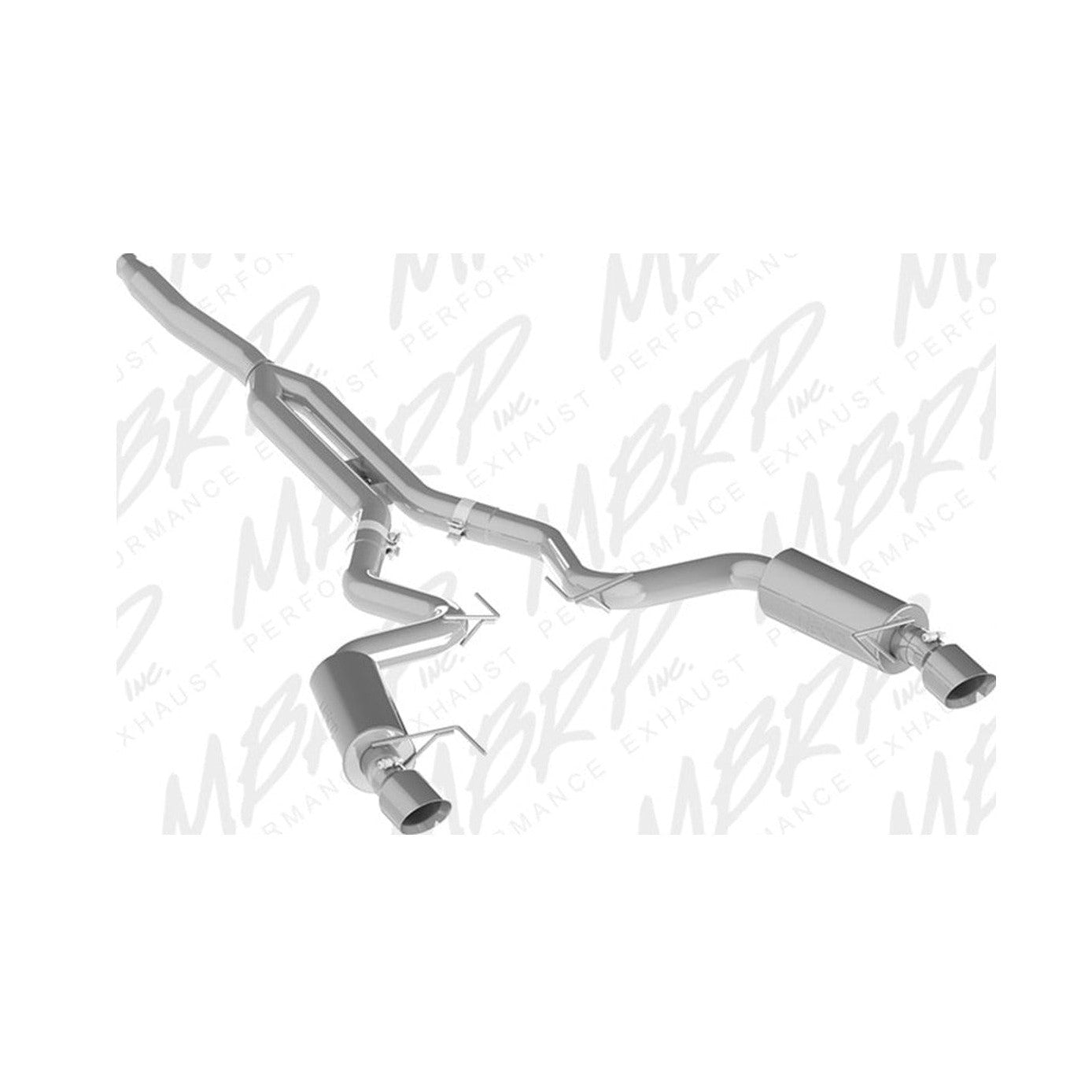 MBRP MBRP 15-19 Ford Mustang EcoBoost 2.3L Alum 3in Cat Back Dual Split Rear Exit (Race Version)