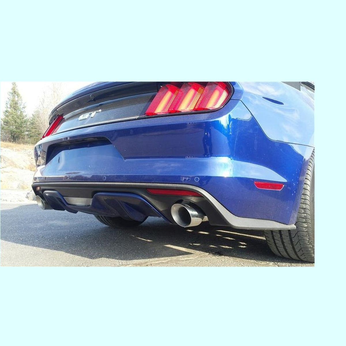 MBRP MBRP 2015-2017 Ford Mustang GT 5.0 2-1/2in Axle Back Kit - Black Coated 4in OD Tips Included