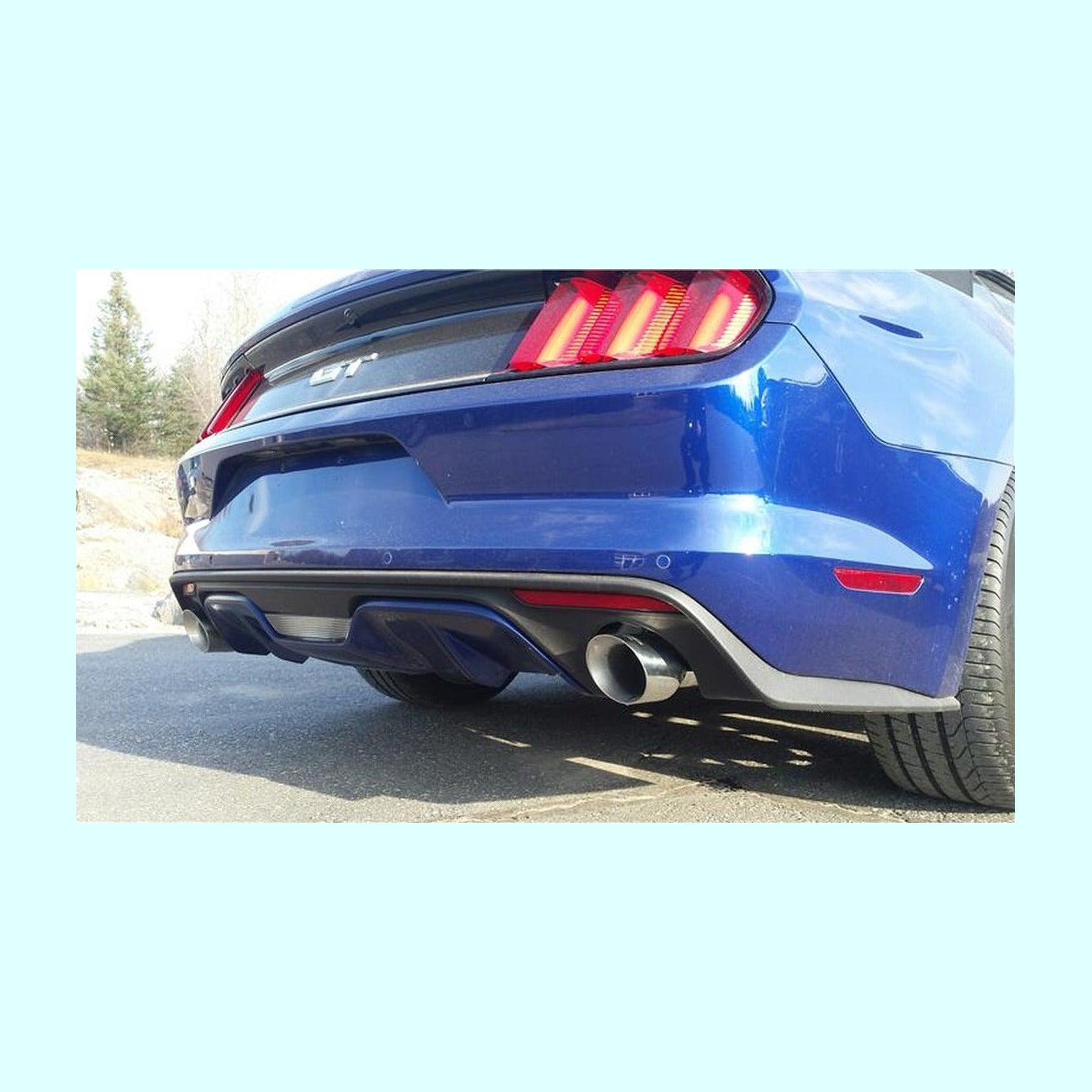 MBRP MBRP 2015-2017 Ford Mustang GT 5.0 2-1/2in Axle Back Kit - Black Coated 4in OD Tips Included