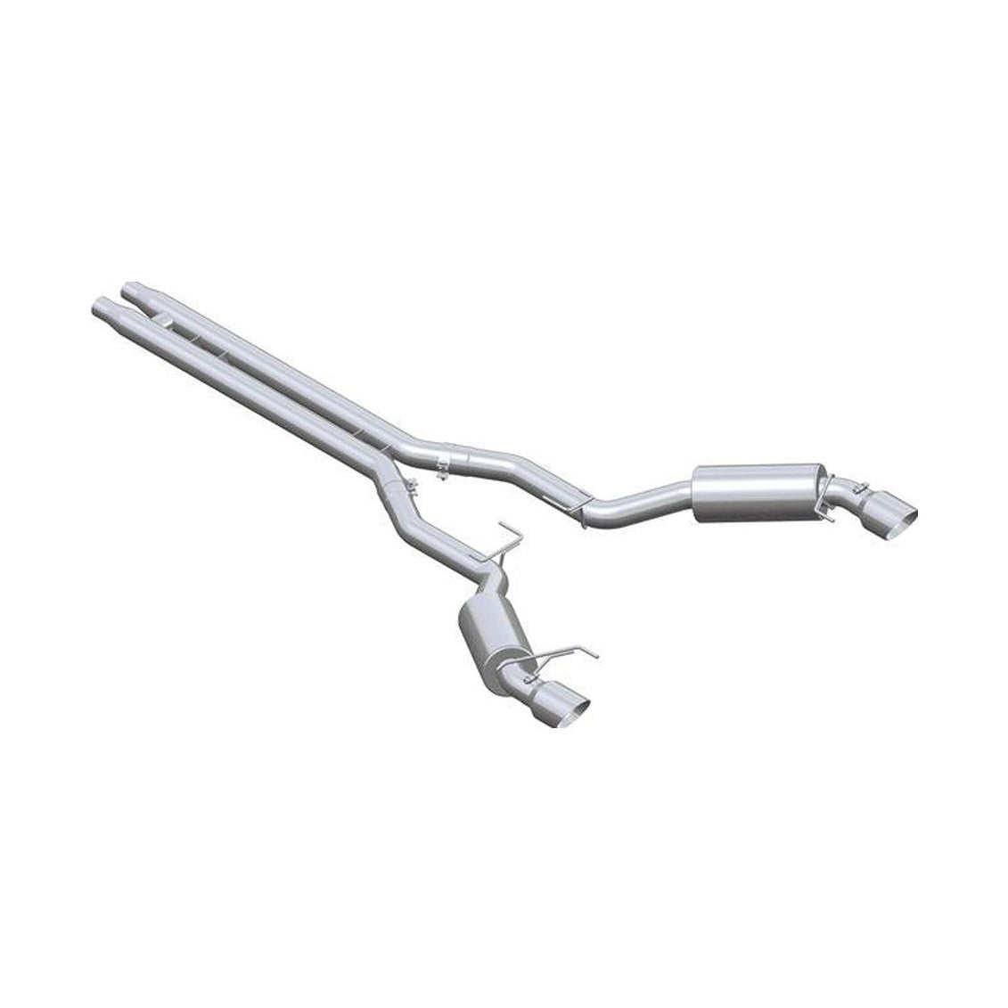 MBRP MBRP 15 Ford Mustang GT 5.0 3in Cat Back Dual Split Rear Street Version 4.5in Tips - Aluminized