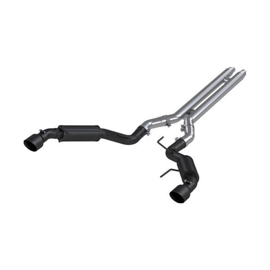 MBRP MBRP 15-17 Ford Mustang GT 5.0 3in Cat Back Dual Split Rear Race Version 4.5in Tips - Black Coated
