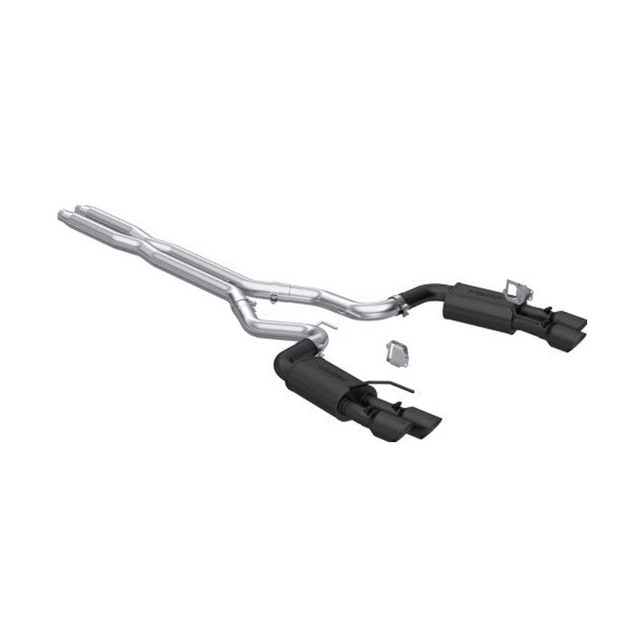 MBRP MBRP 2024 Ford Mustang GT 5.0L 3in Cat-Back Dual Split Rear - Quad Black Tips