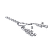 MBRP MBRP 2024+ Ford Mustang 5.0L T304 SS 3in Cat-Back Dual Split Exhaust w/ Quad Tips (Valve Delete)