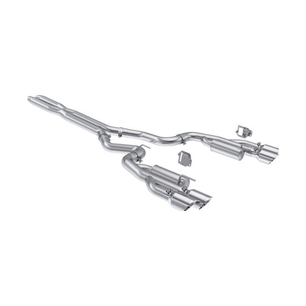 MBRP MBRP 2024+ Ford Mustang 5.0L T304 SS 3in Cat-Back Dual Split Exhaust w/ Quad Tips (Valve Delete)
