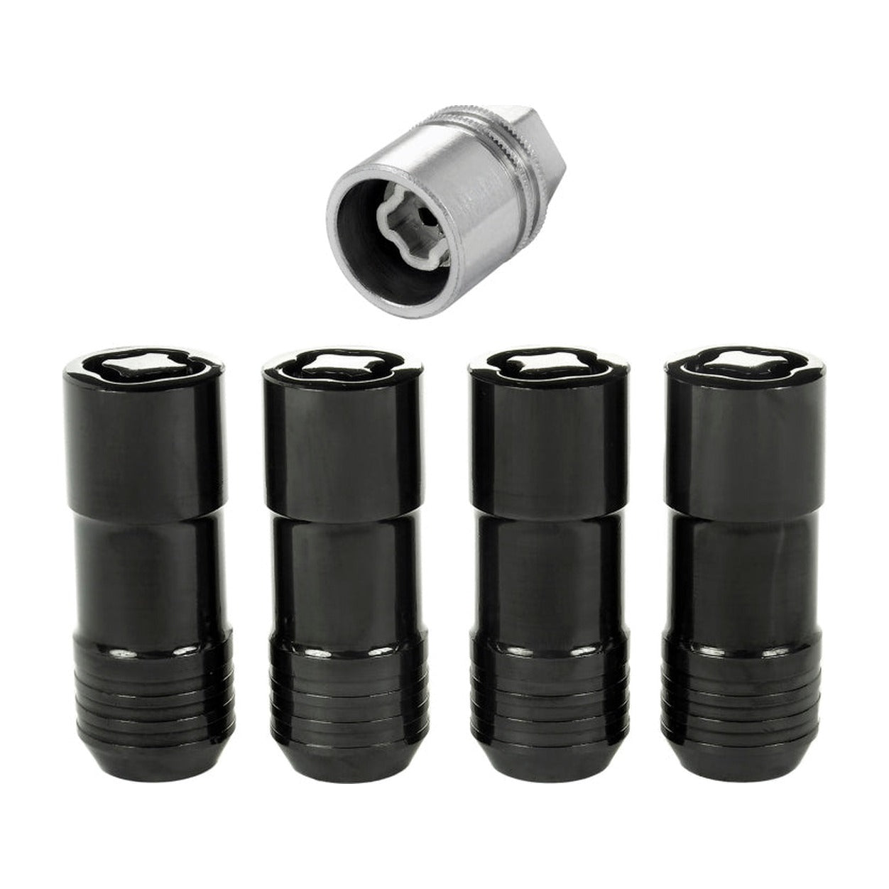 McGard McGard Wheel Lock Nut Set - 4pk. (Cone Seat) M14X2.0 / 13/16 Hex / 2.25in. Length - Black
