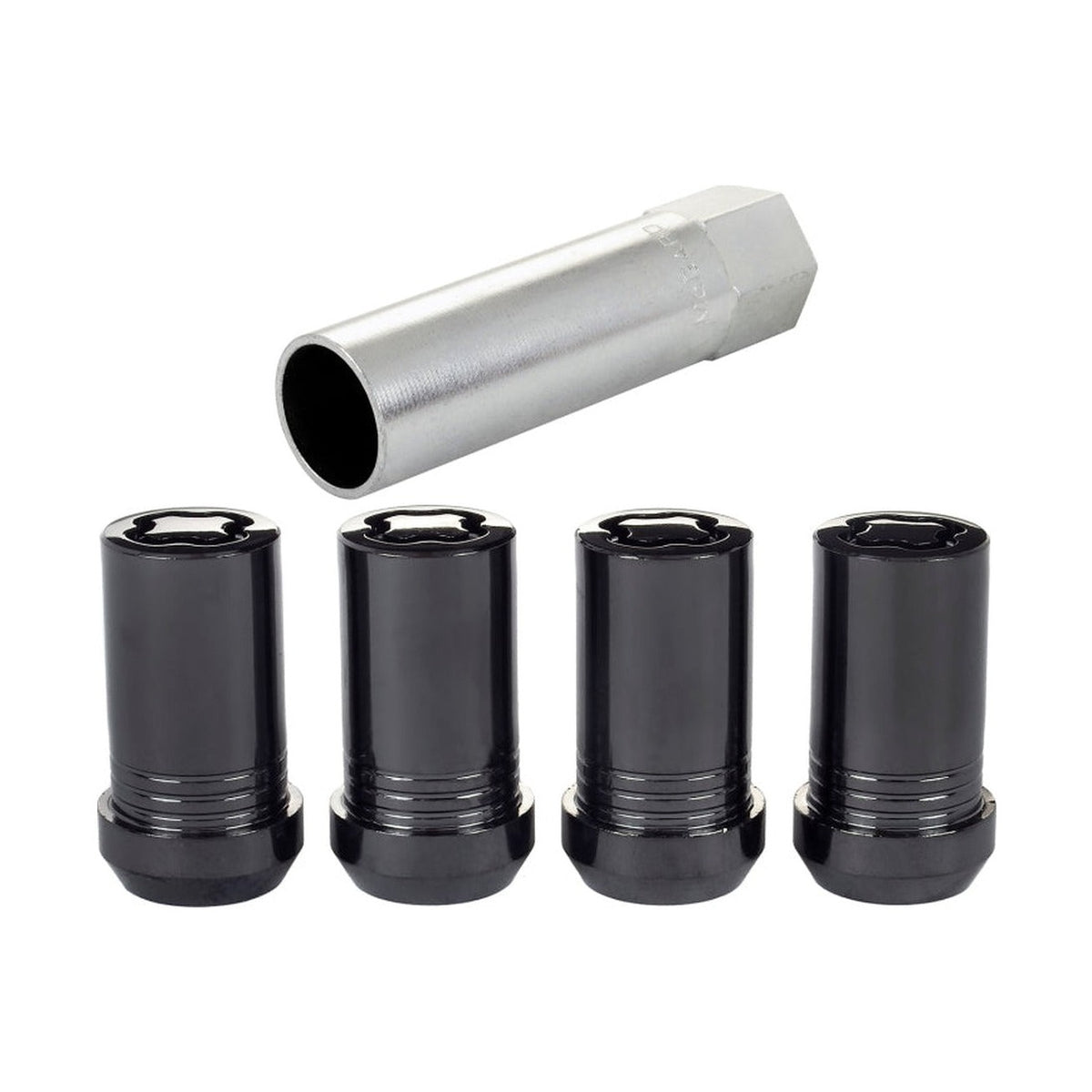 McGard McGard Wheel Lock Nut Set - 4pk. (Tuner / Cone Seat) M14X1.5 / 22mm Hex / 1.648in. Length - Black