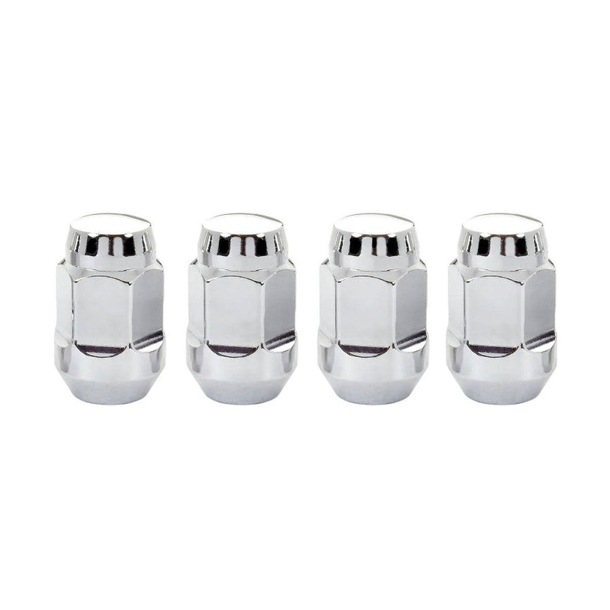 McGard McGard Hex Lug Nut (Cone Seat Bulge Style) 1/2-20 / 3/4 Hex / 1.45in. Length (4-pack) - Chrome