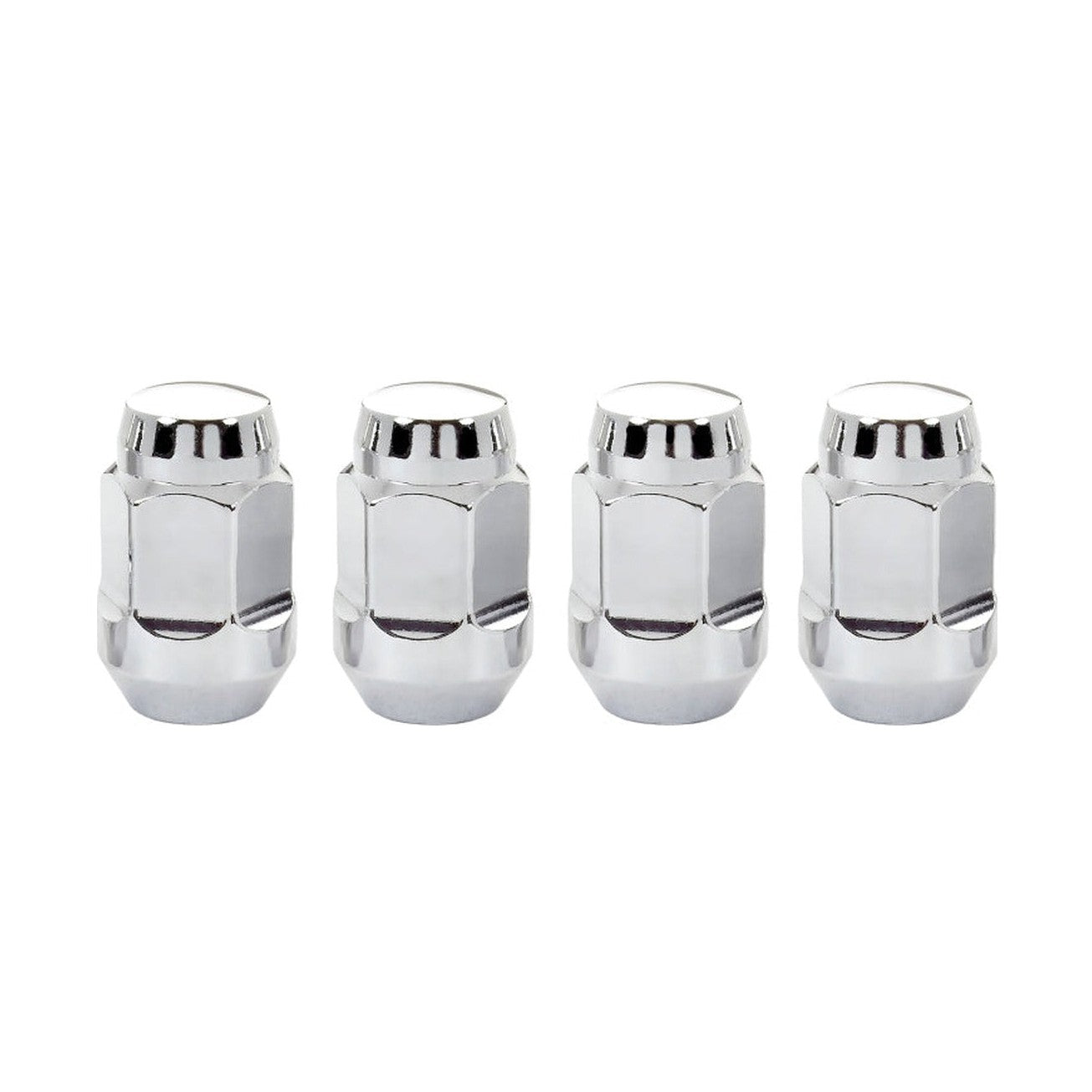 McGard McGard Hex Lug Nut (Cone Seat Bulge Style) 1/2-20 / 3/4 Hex / 1.45in. Length (4-pack) - Chrome