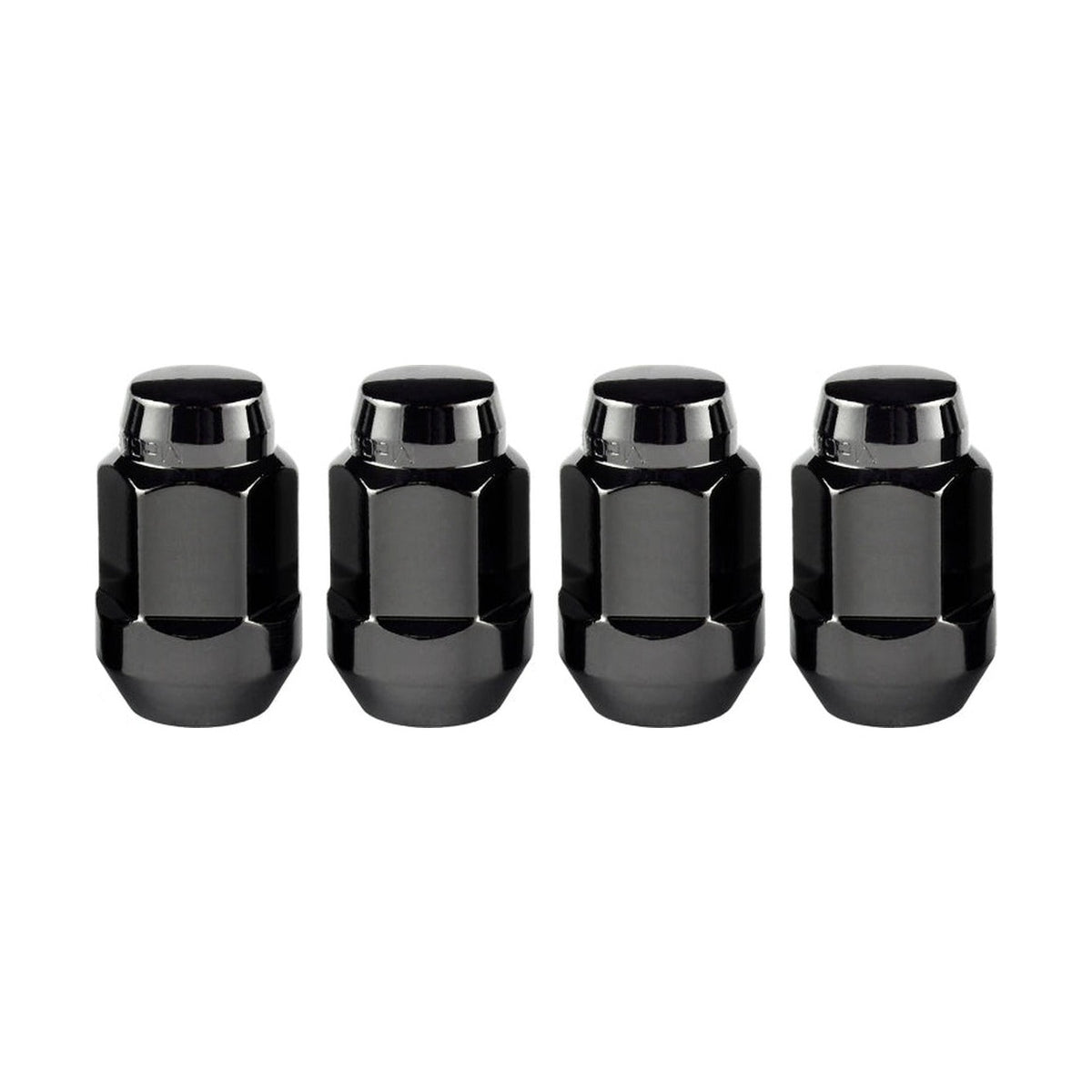 McGard McGard Hex Lug Nut (Cone Seat Bulge Style) 1/2-20 / 3/4 Hex / 1.45in. Length (4-pack) - Black