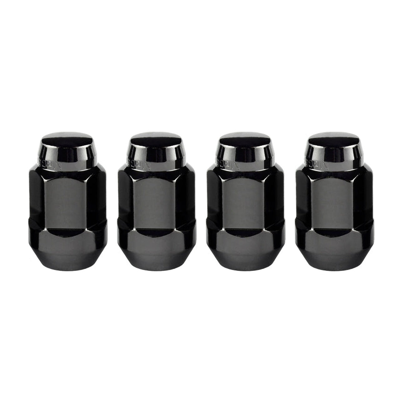 McGard McGard Hex Lug Nut (Cone Seat Bulge Style) 1/2-20 / 3/4 Hex / 1.45in. Length (4-pack) - Black