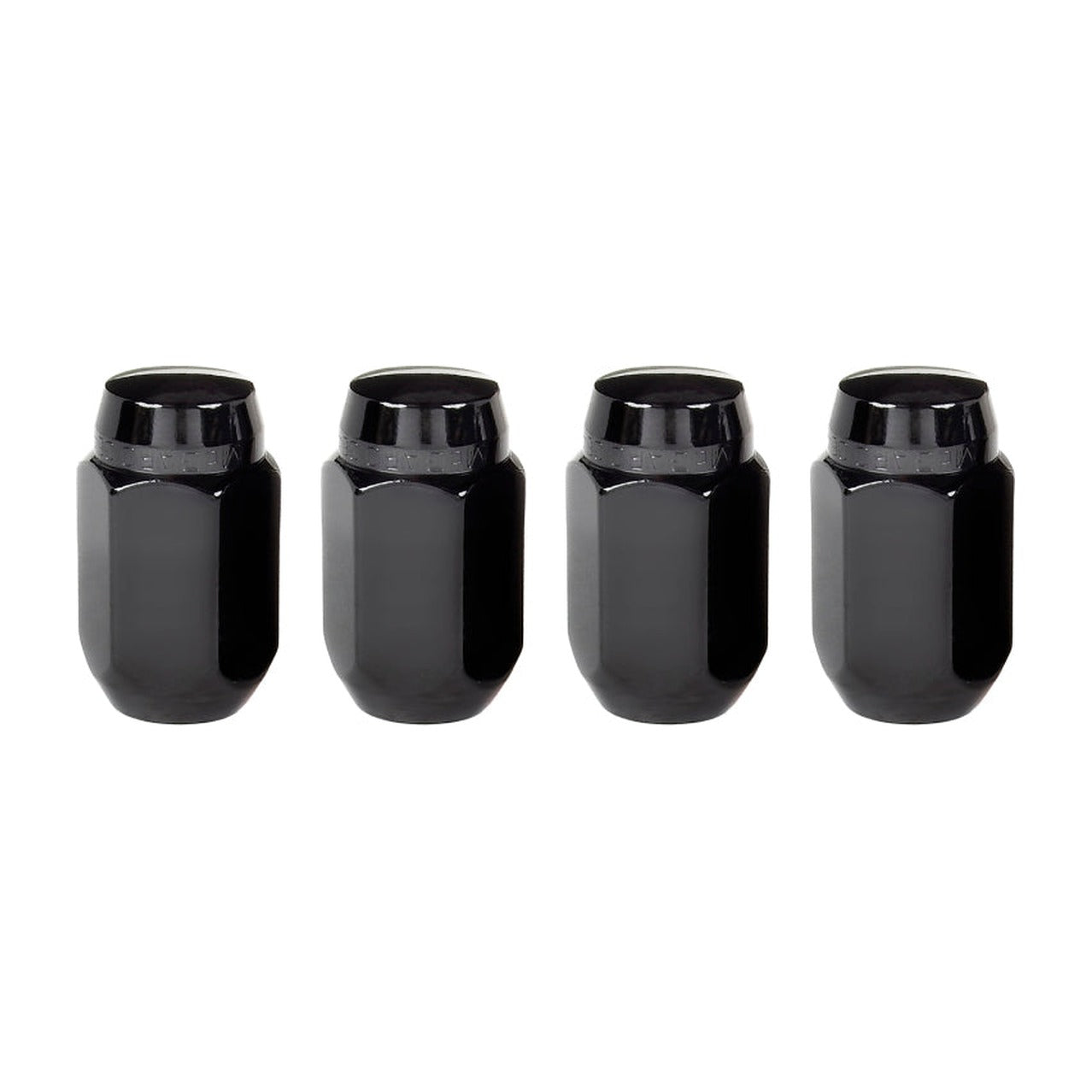 McGard McGard Hex Lug Nut (Cone Seat) M14X1.5 / 22mm Hex / 1.635in. Length (4-Pack) - Black