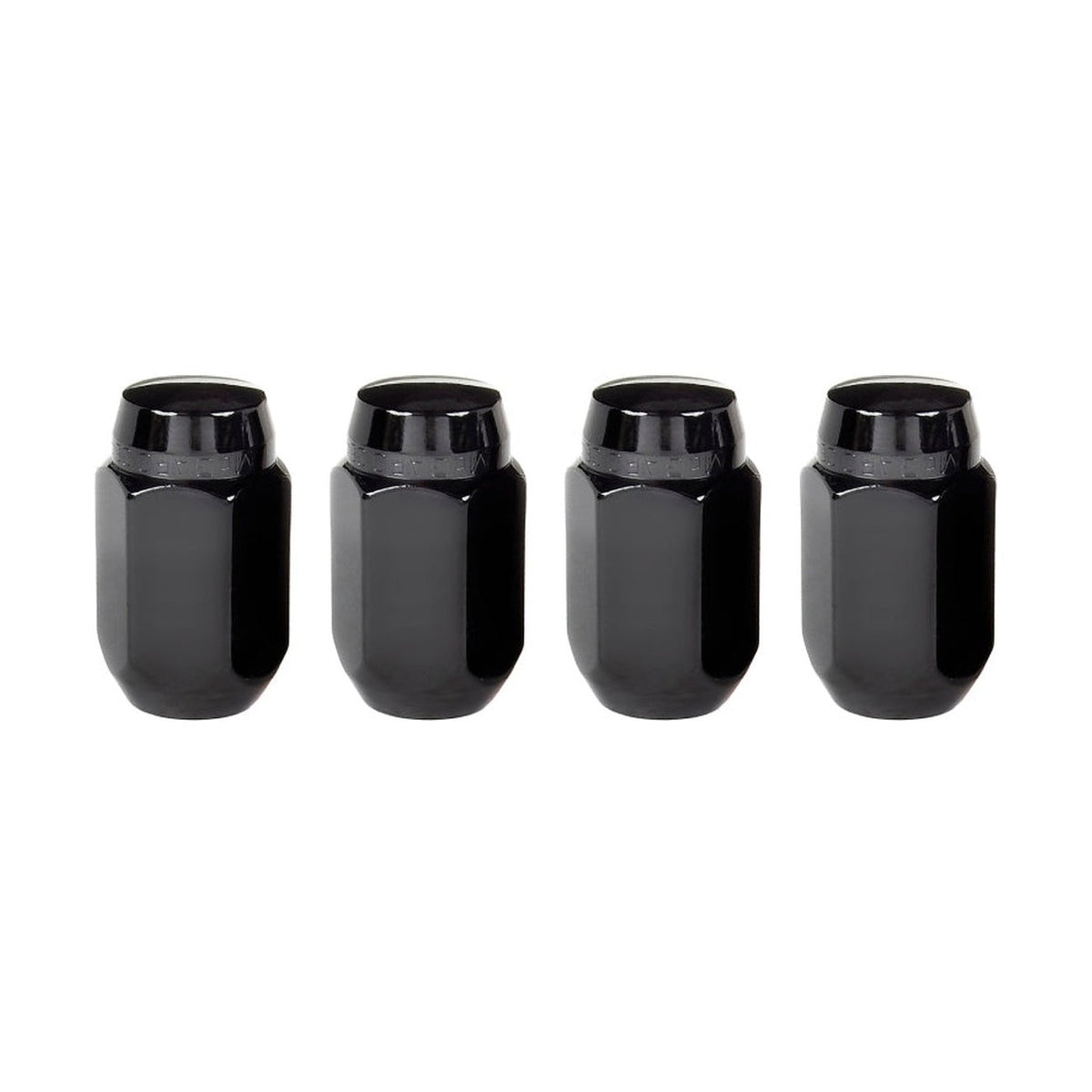McGard McGard Hex Lug Nut (Cone Seat) M14X1.5 / 22mm Hex / 1.635in. Length (4-Pack) - Black