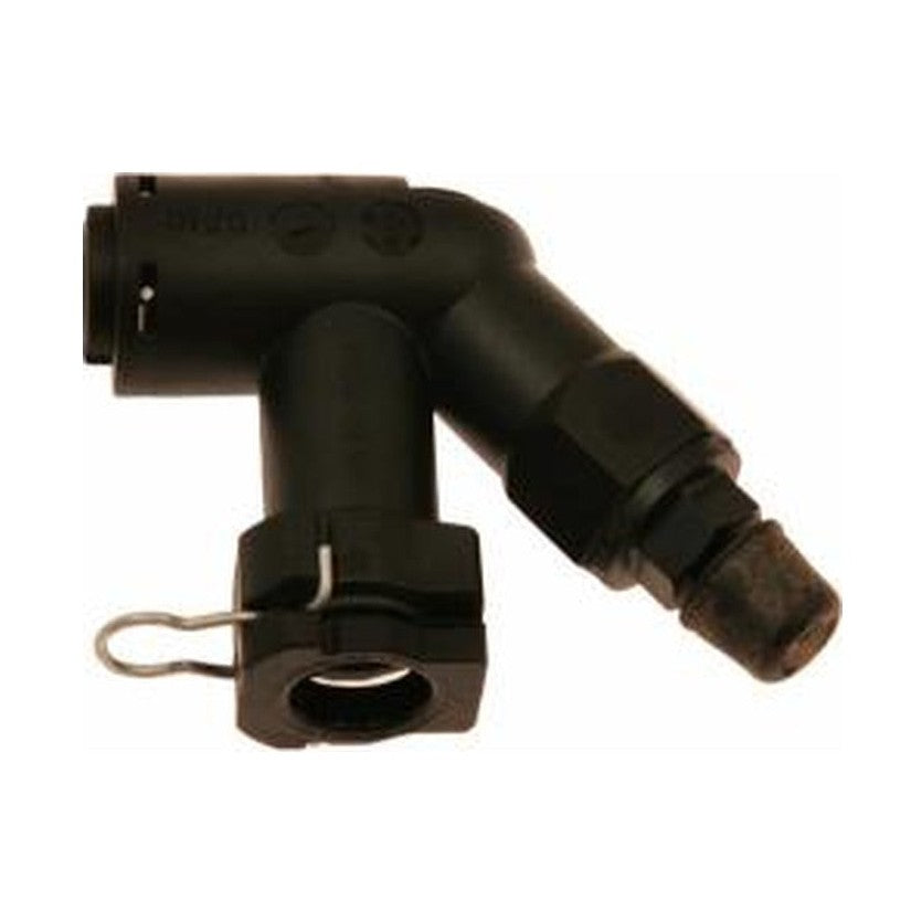 McLeod Racing McLeod Fitting Elbow Connector W/Bleed Screw For Wire Clip Male Plug In Fittings