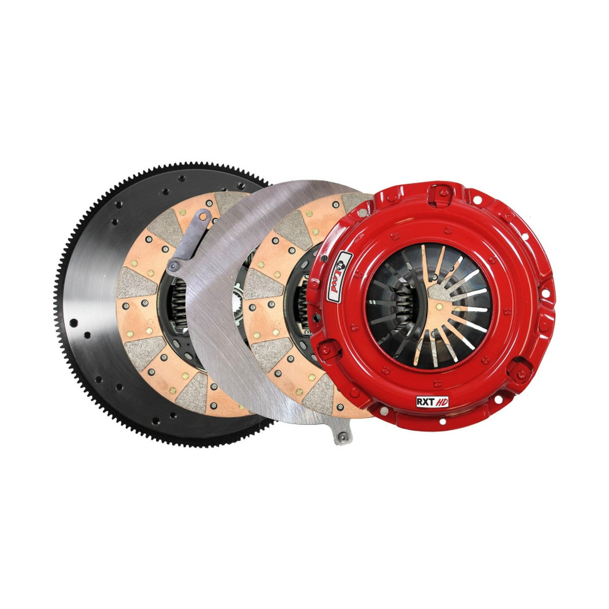 McLeod Racing McLeod RXT 1200 Twin Disc Clutch Kit w/ 8 Bolt Flywheel 164T - 1-1/8in x 26 Spline Input Trans