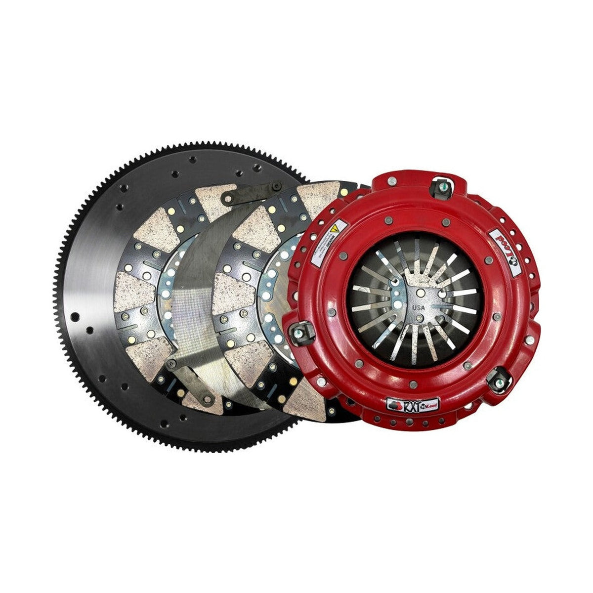 McLeod Racing McLeod RXT Twin Disc Clutch Kit w/Steel Flywheel - Mod Motor Fords w/8 Bolt Crank 1-1/8in x 26 Input