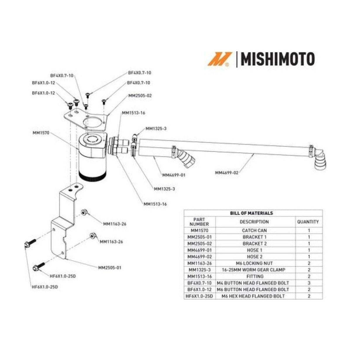 Mishimoto Mishimoto 2024+ Ford Mustang V8 Oil Catch Can - PCV Side