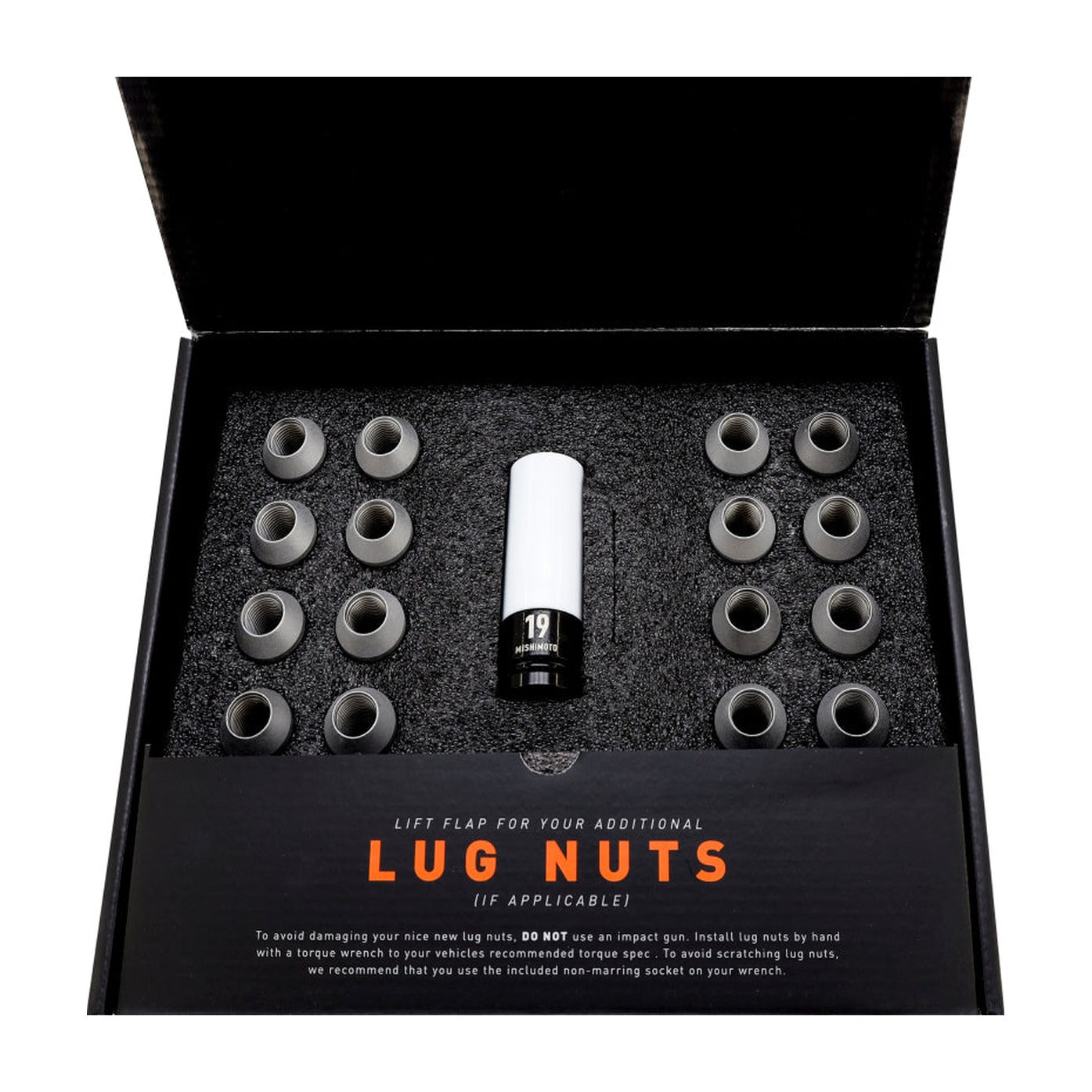 Mishimoto Mishimoto Steel Locking Lug Nuts M14x1.5 20pc Set Black