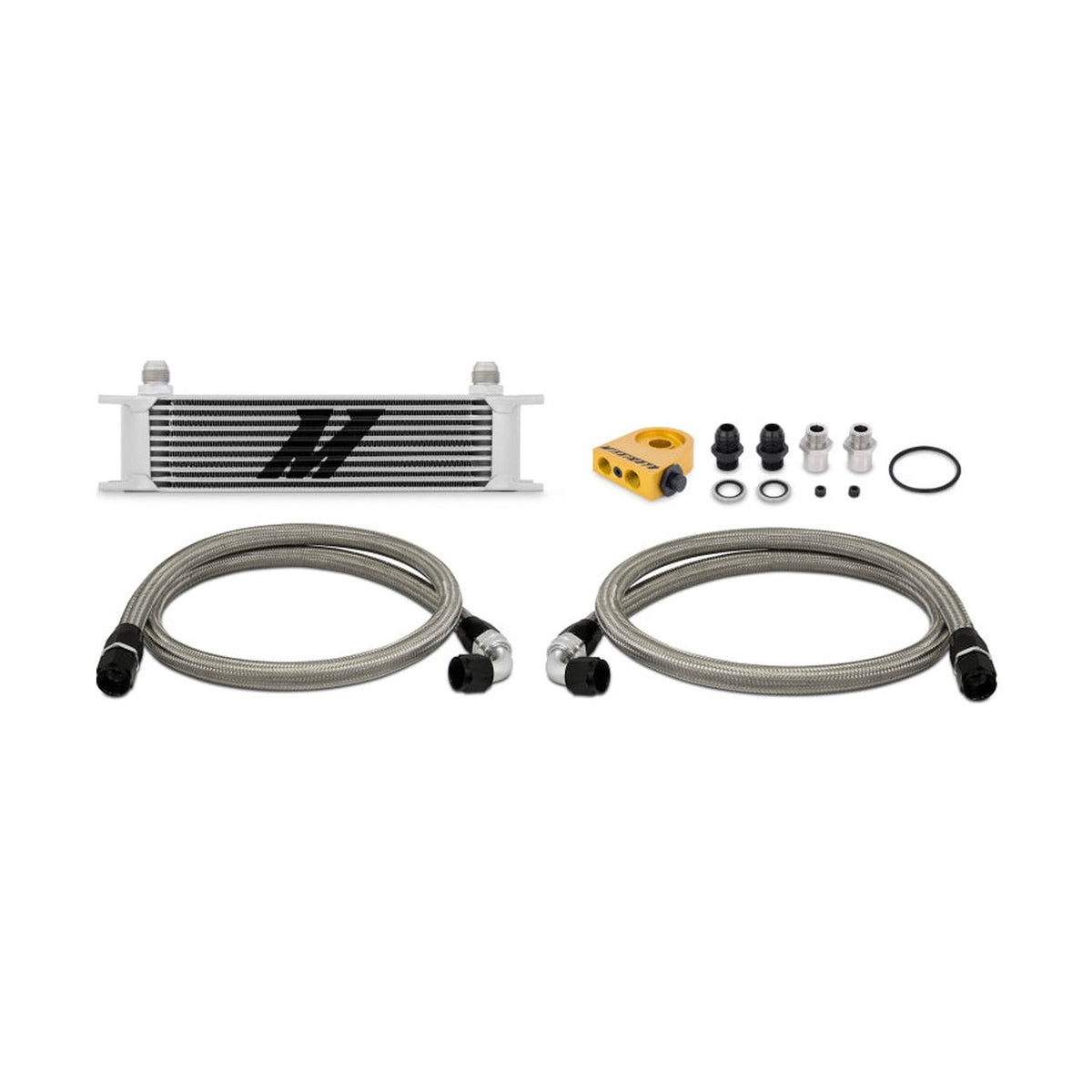 Mishimoto Mishimoto Universal Thermostatic 10 Row Oil Cooler Kit - Silver