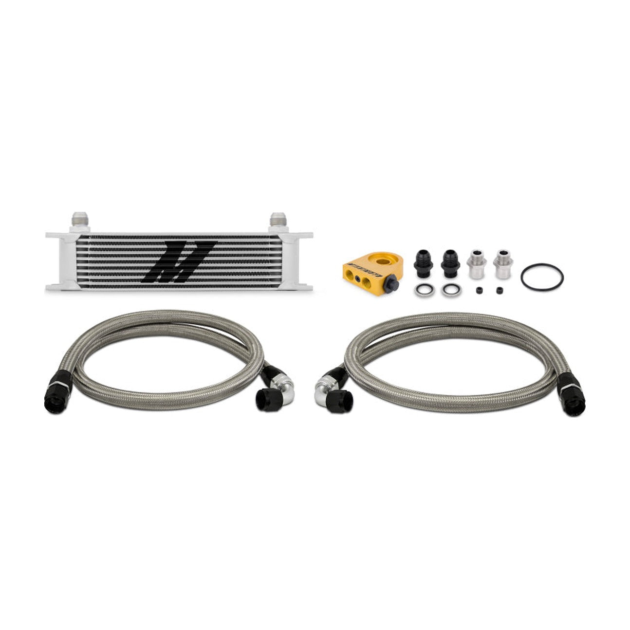 Mishimoto Mishimoto Universal Thermostatic 10 Row Oil Cooler Kit - Silver