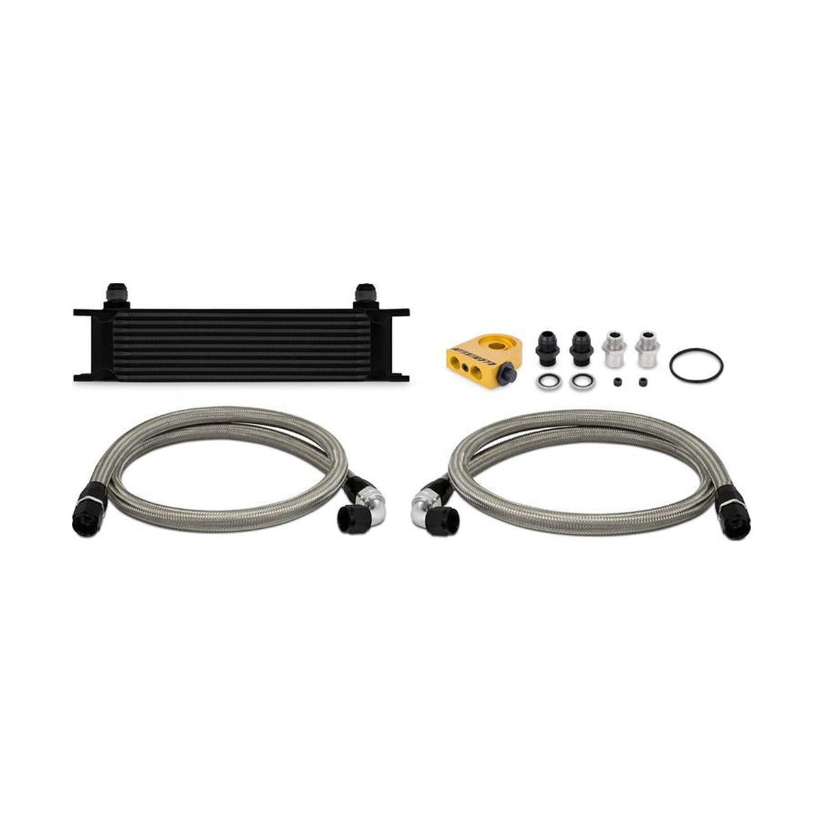 Mishimoto Mishimoto Universal Thermostatic 10 Row Oil Cooler Kit - Black