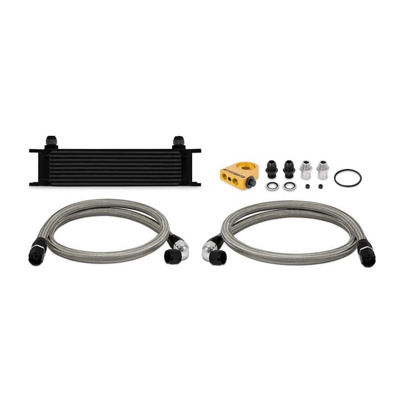 Mishimoto Mishimoto Universal Thermostatic 10 Row Oil Cooler Kit - Black