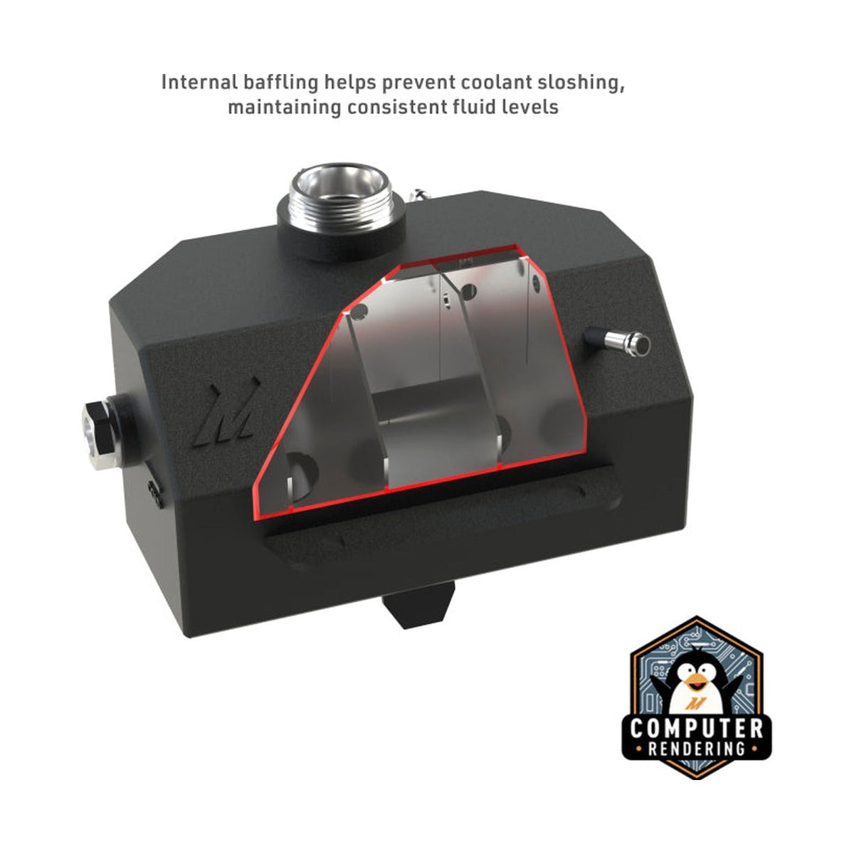 Mishimoto Mishimoto 2015 Ford Mustang EcoBoost / 3.7L / 5.0L Aluminum Coolant Expansion Tank - Black