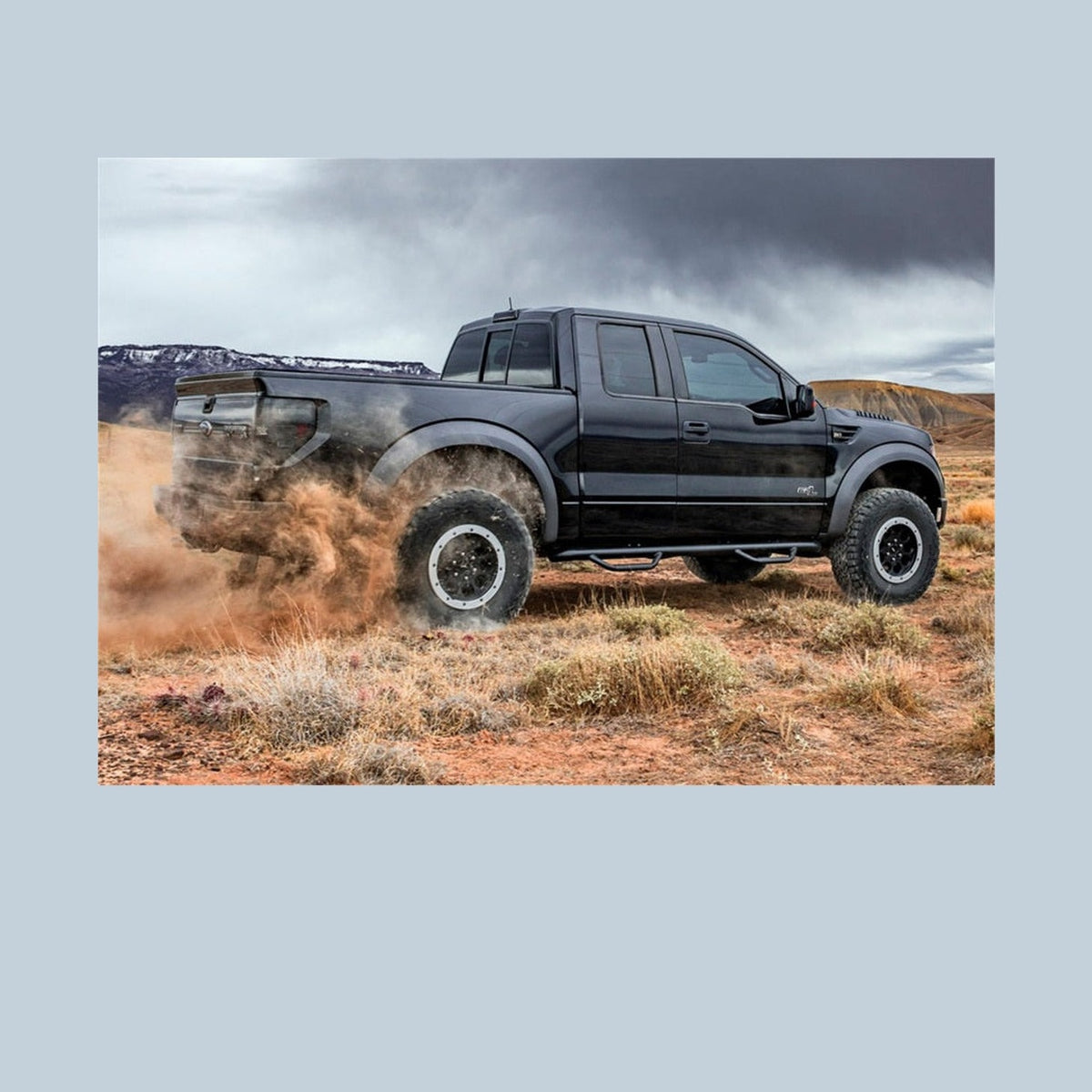 N-Fab N-Fab Nerf Step 09-14 Ford F-150/Raptor/Lobo SuperCrew - Tex. Black - Cab Length - 3in, installed