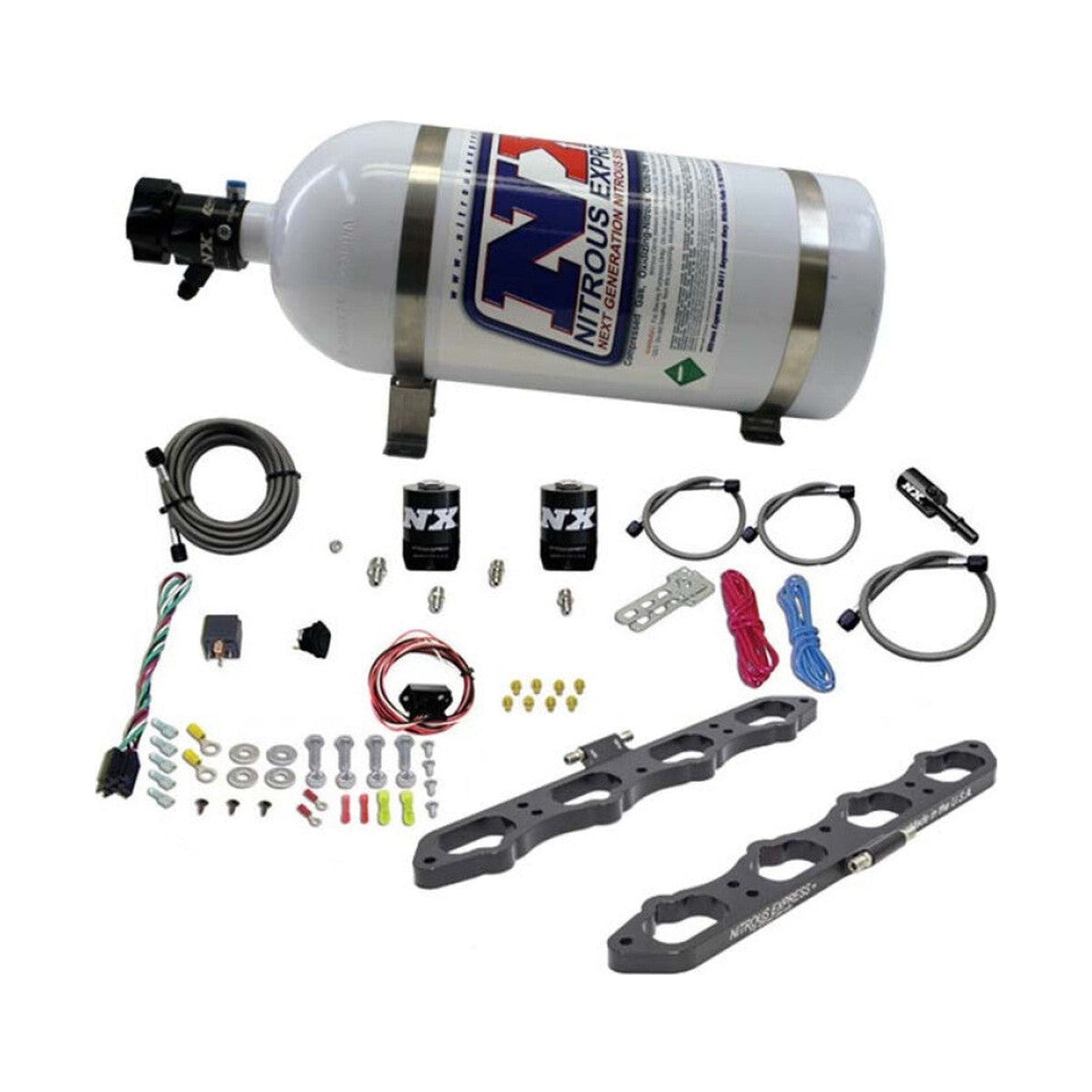 Nitrous Express Nitrous Express Ford Coyote 5.0L V8 Nitrous Wet Port Plate Kit w/10lb Bottle