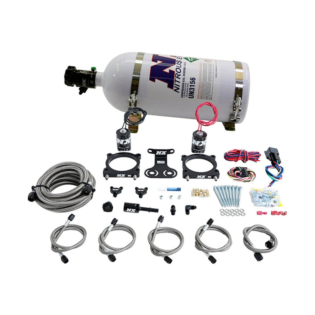 Nitrous Express Nitrous Express 2024+ Ford Mustang 5.0L Dual Throttle Body Plate System w/10lb Bottle