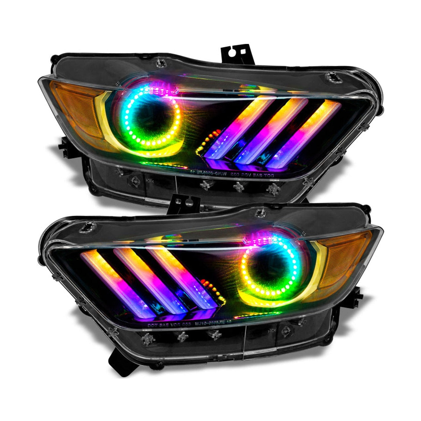 ORACLE Lighting Oracle 15-17 Ford Mustang V6/GT/Shelby Dynamic DRL w/ Halo Kit - ColorSHIFT - Dynamic