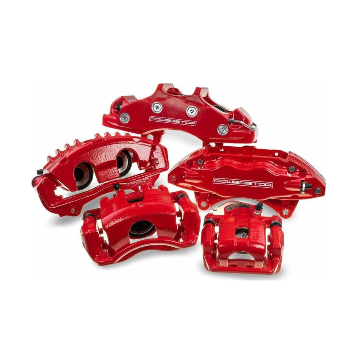 PowerStop Power Stop 12-17 Ford F-150 Rear Red Calipers w/Brackets - Pair
