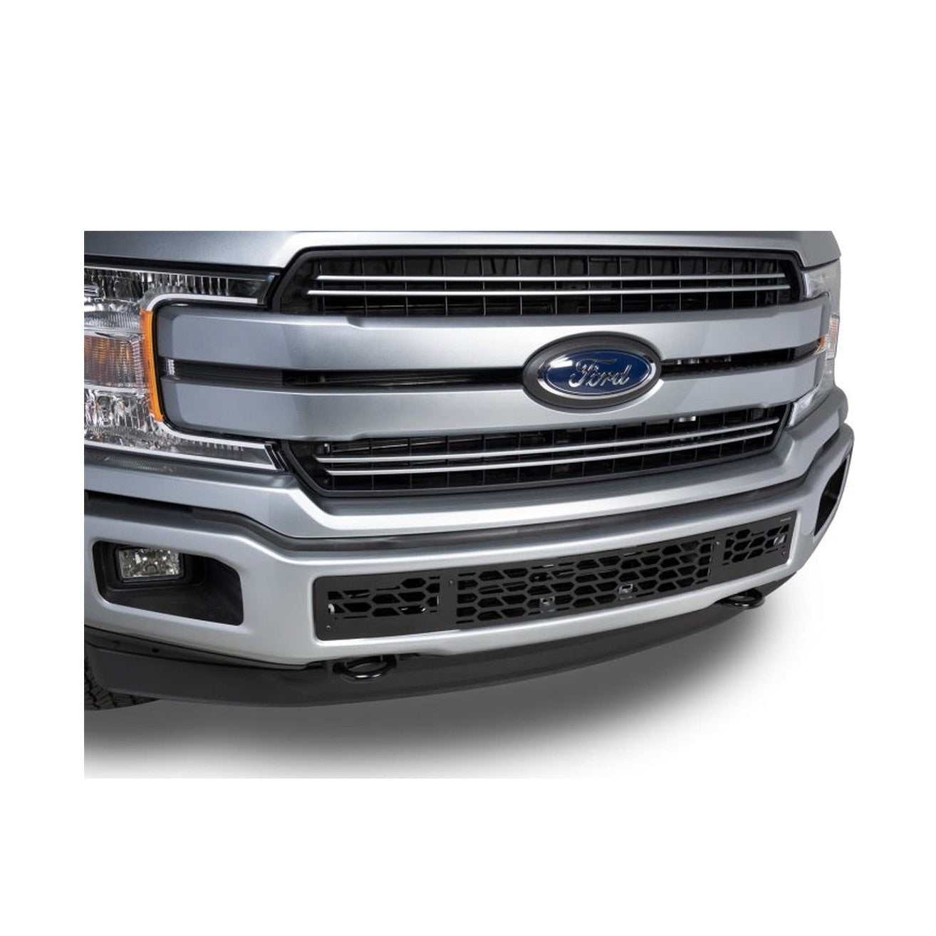 Putco Putco 18-20 Ford F-150 - Hex Shield - Black Powder Coated Bumper Grille Inserts, installed