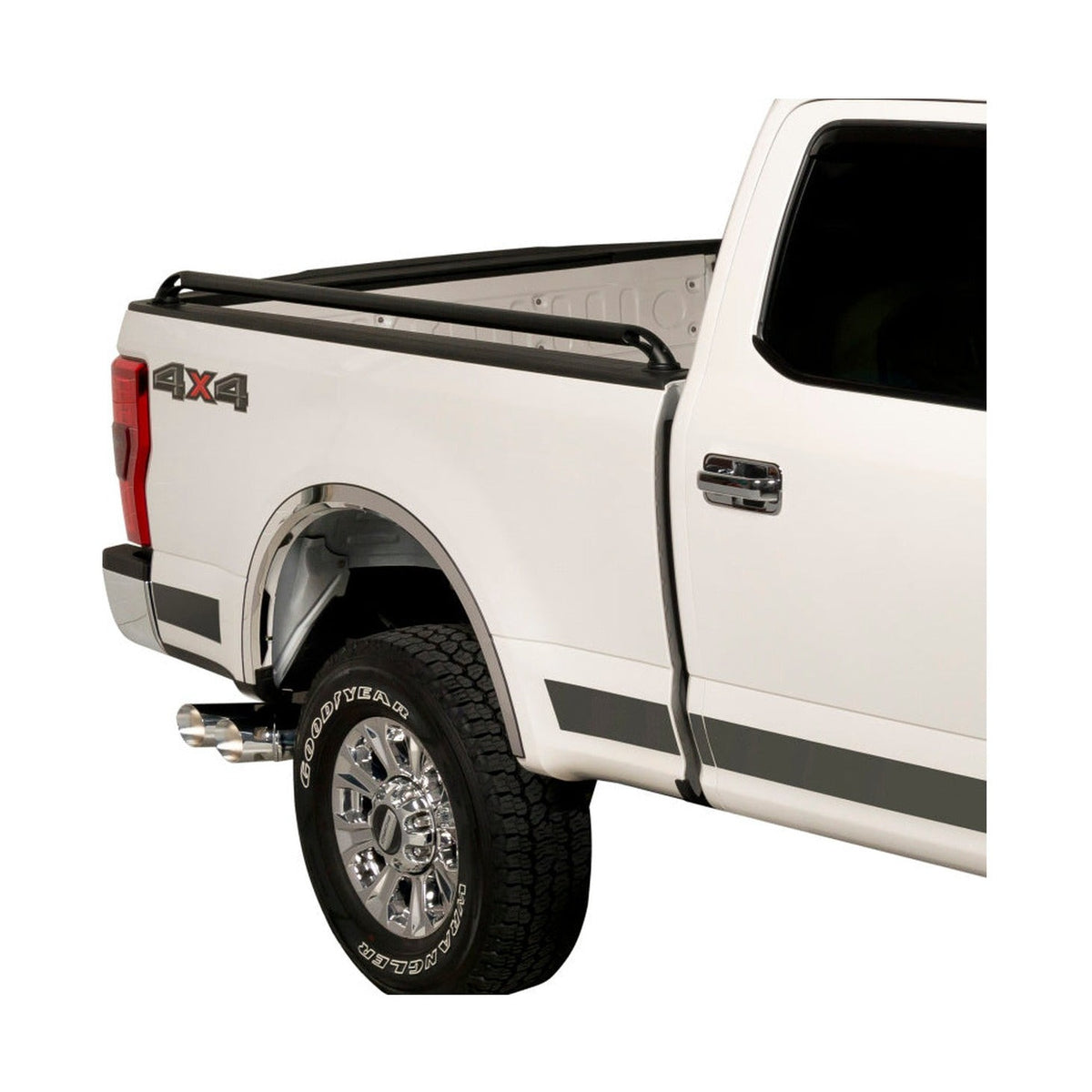Putco Putco 15-20 Ford F-150 - 5.5ft Bed Locker Side Rails - Black Powder Coated, installed