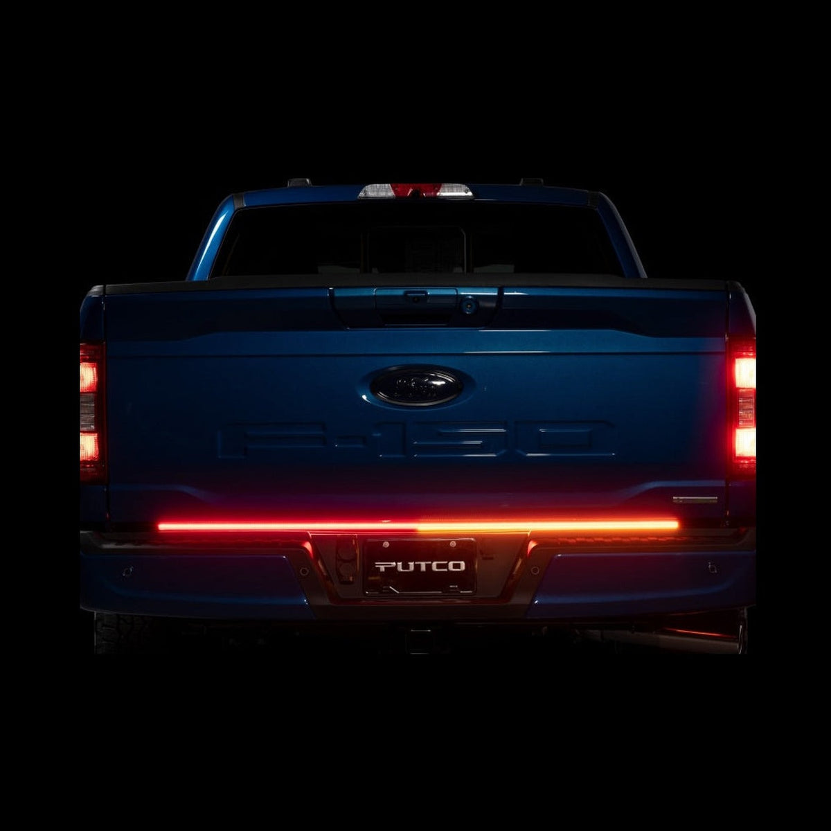 Putco Putco 2024+ Ford F150 w/Factory LED Tail Light 60in Blade Tailgate Light Bar Plug-N-Play Connector, installed