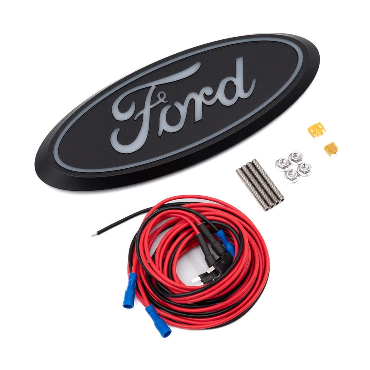 Putco Putco 15-17 Ford F-150 Front Luminix Ford LED Emblem - Fits bar Style Grille, installed