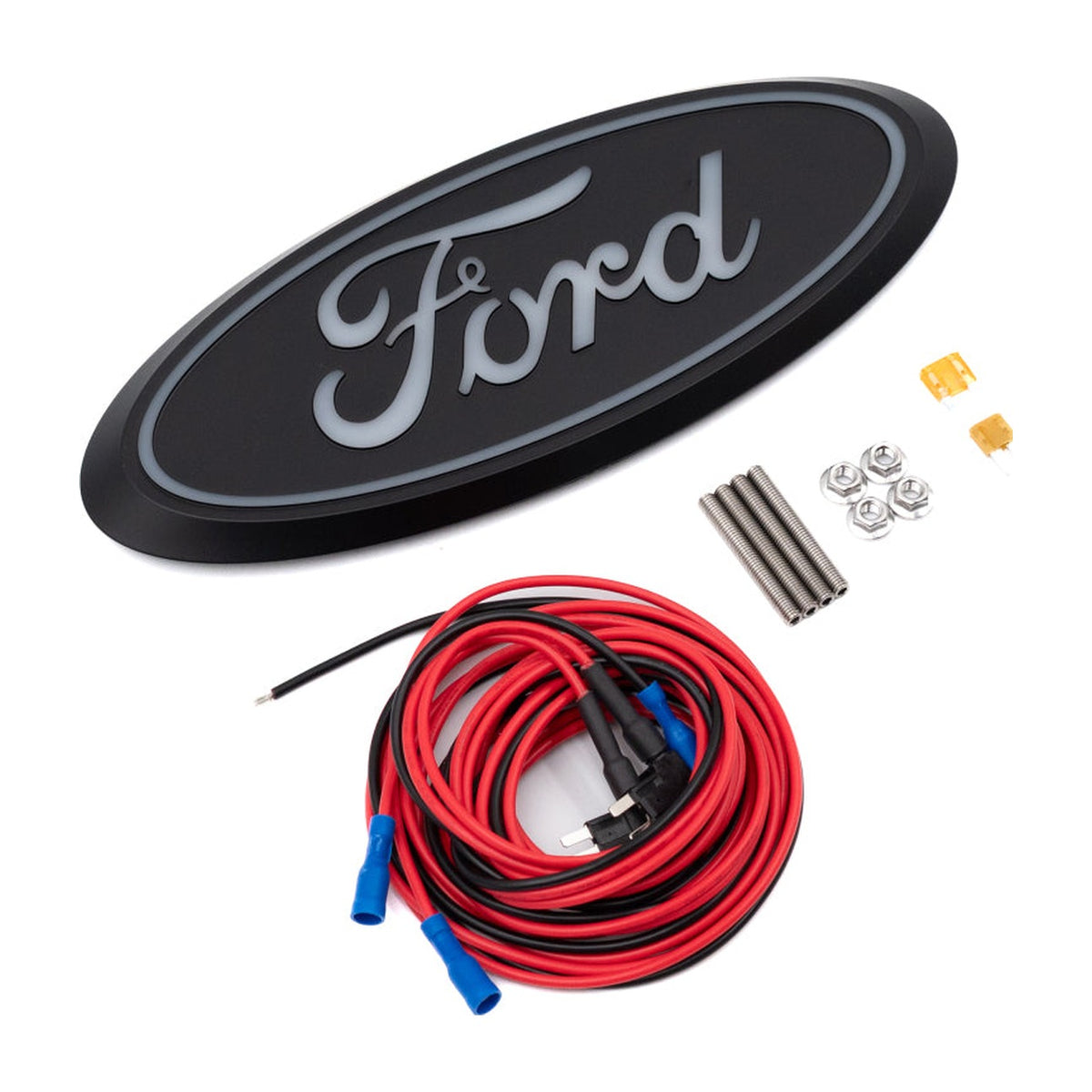 Putco Putco 15-17 Ford F-150 Front Luminix Ford LED Emblem - Fits bar Style Grille, installed