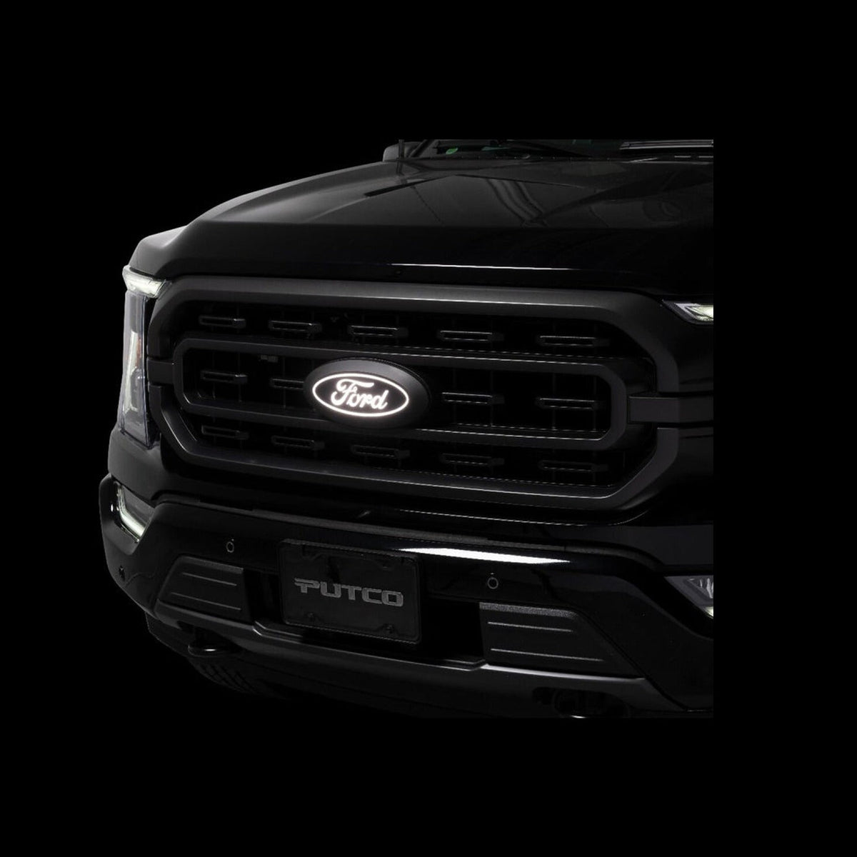 Putco Putco 18-20 Ford F-150 Front Luminix Ford LED Emblem - Fits Honeycomb Grille, installed
