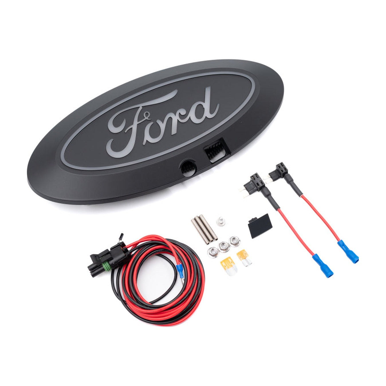 Putco Putco 21-22 Ford F-150 Front Luminix Ford LED Emblem - w/ Camera CutOut, installed