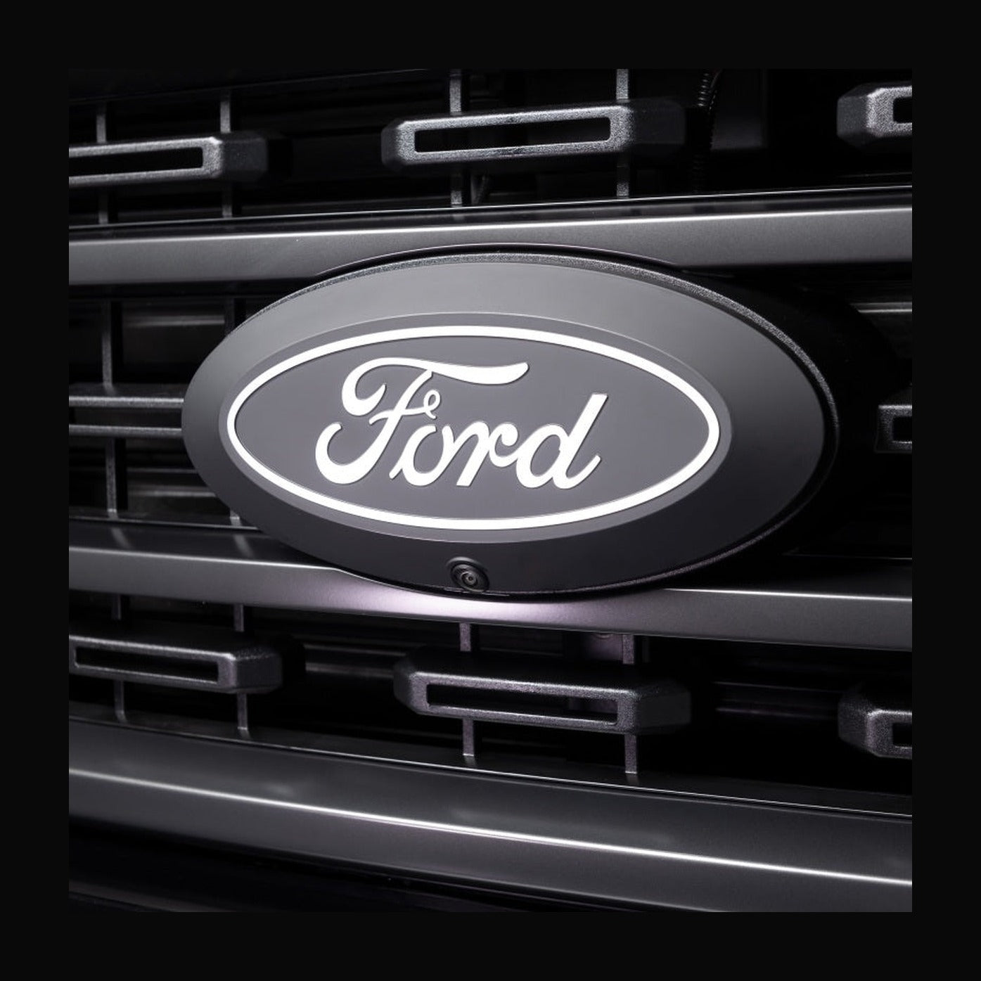 Putco Putco Ford F-150 Front Emblem - With camera cutout (No Spray washer), installed