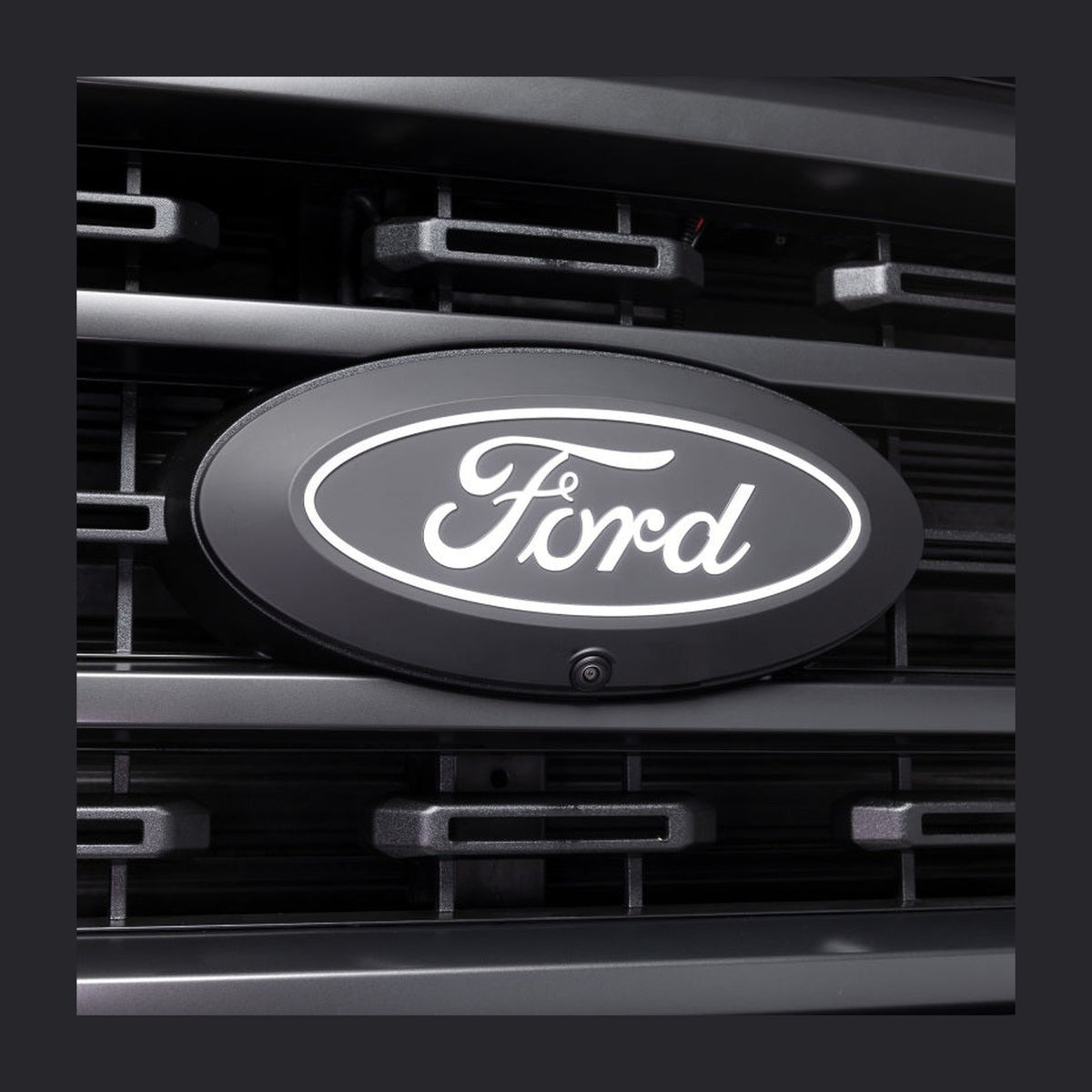 Putco Putco Ford F-150 Front Emblem - With camera cutout (No Spray washer), installed